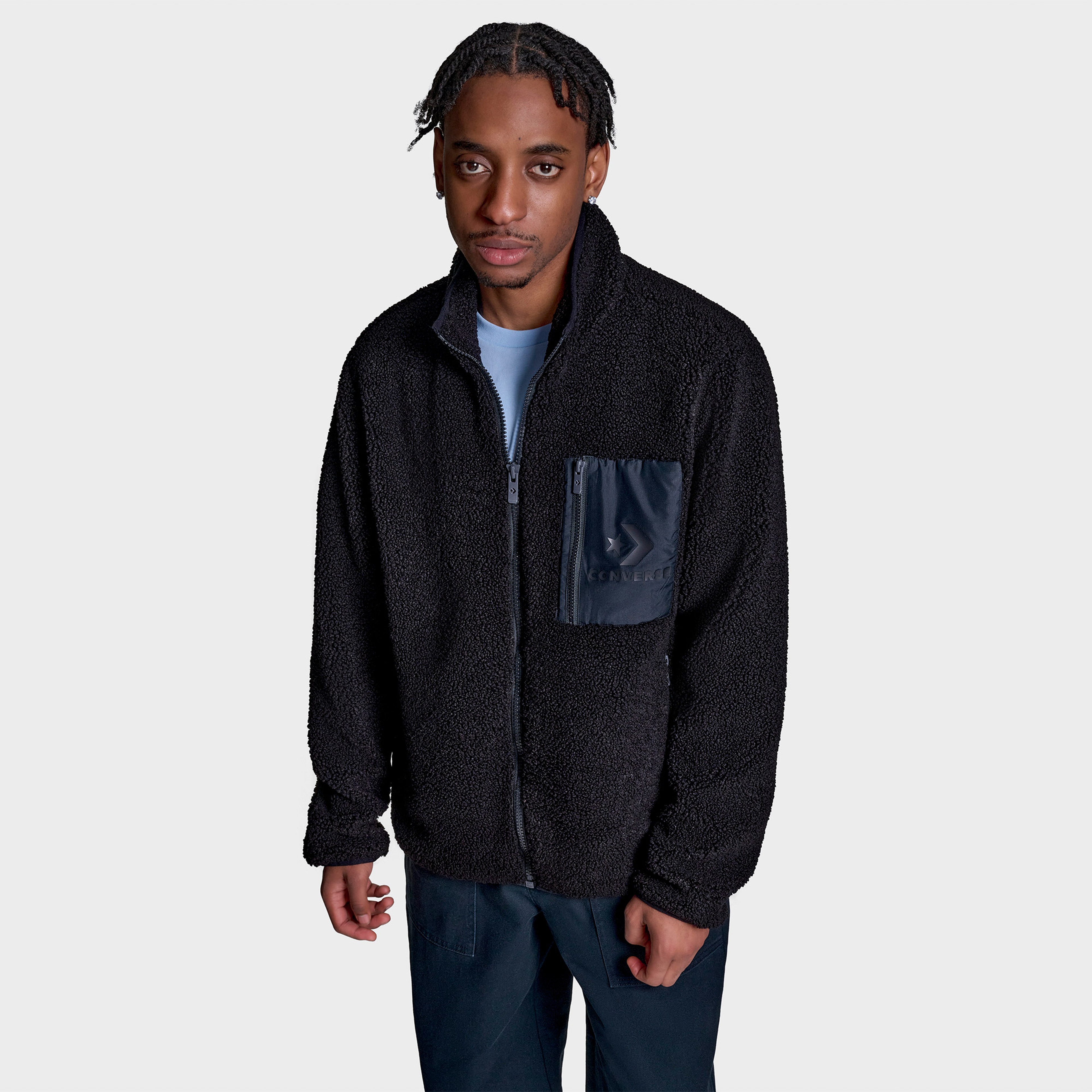 Converse Contrast Sherpa Erkek Siyah Ceket