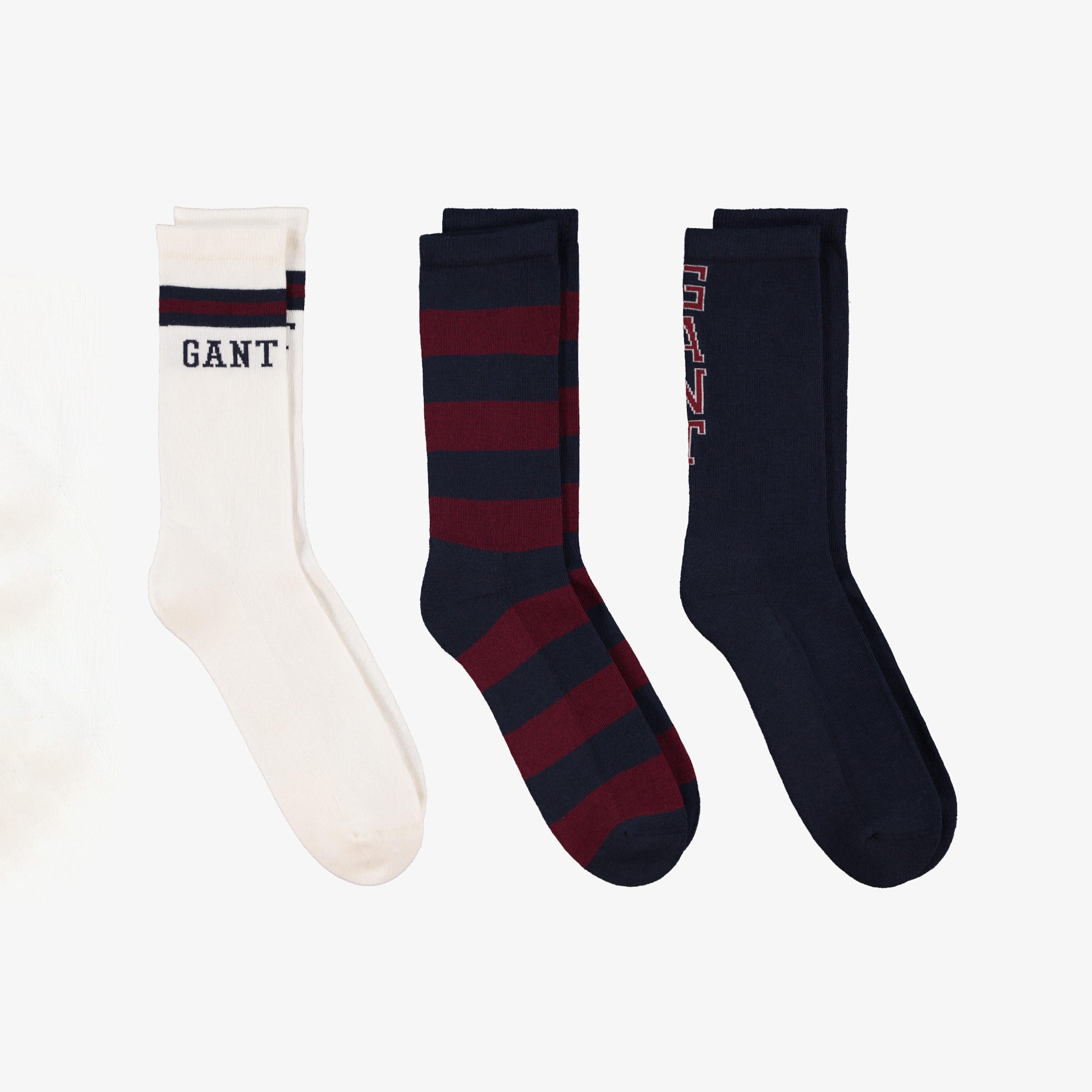 GANT Unisex Lacivert Standart 3'lü Fit Çorap