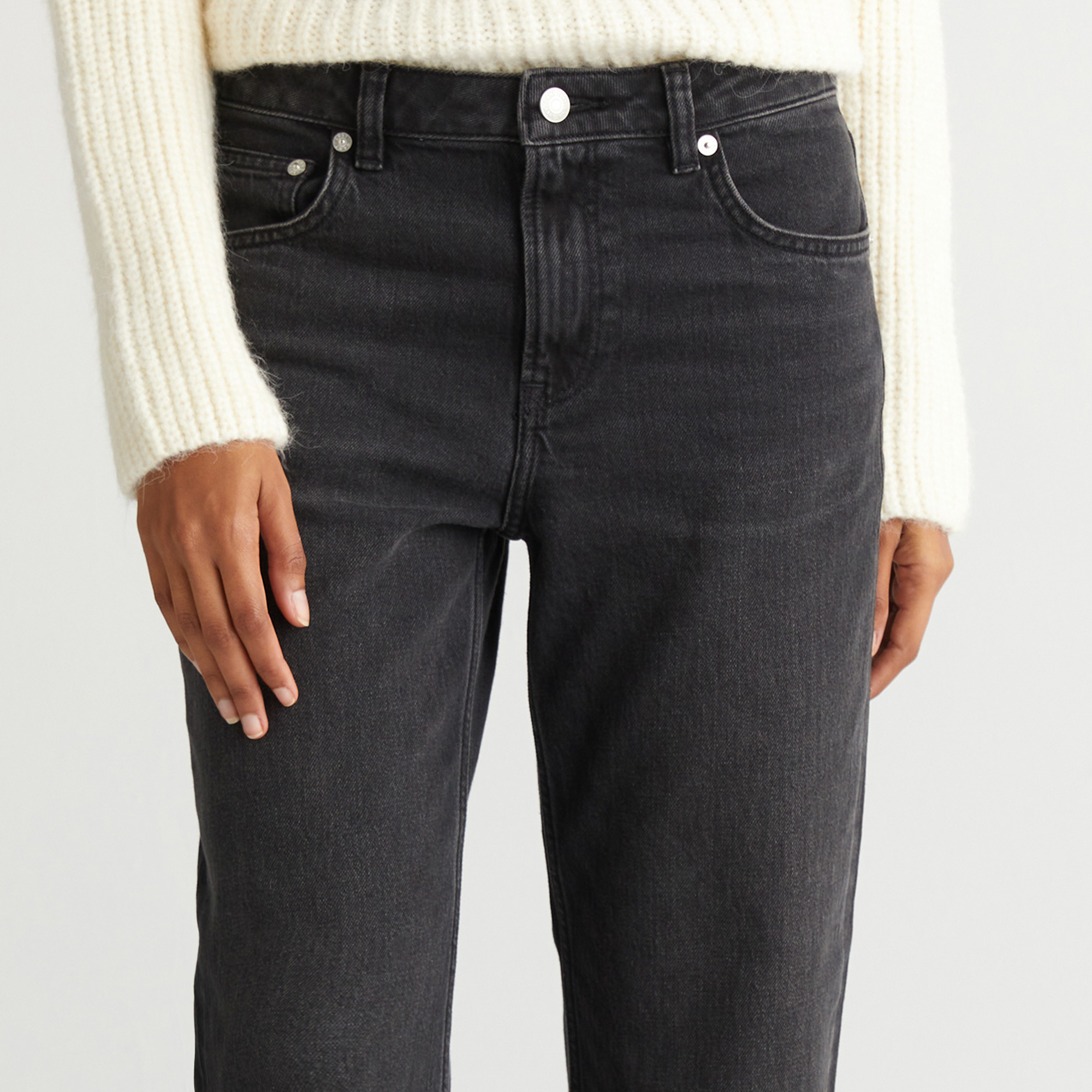 GANT Kadın Siyah Straight Fit Jean