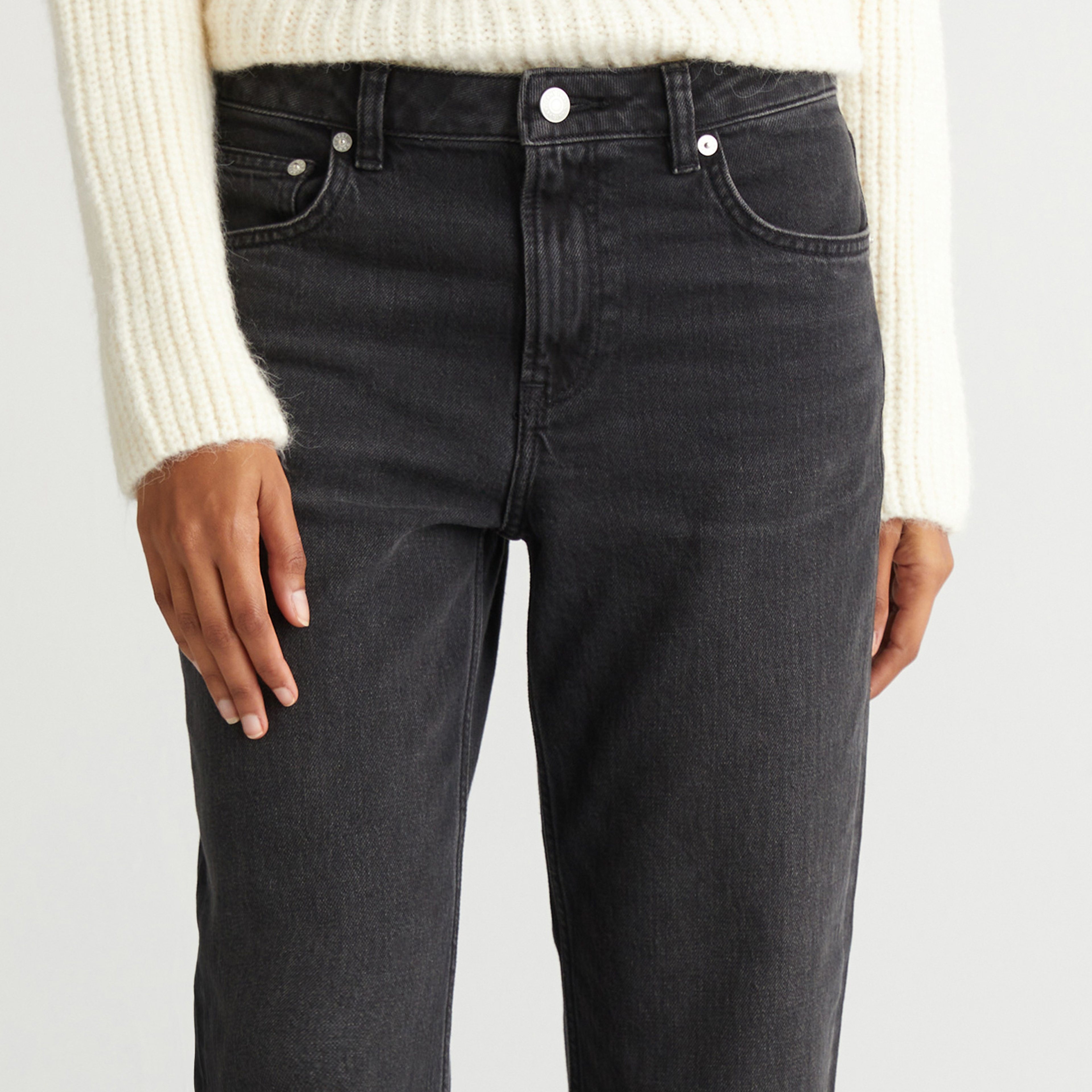 GANT Kadın Siyah Straight Fit Jean