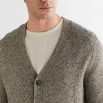 GANT Erkek Kahverengi Regular Fit V Yaka Hırka