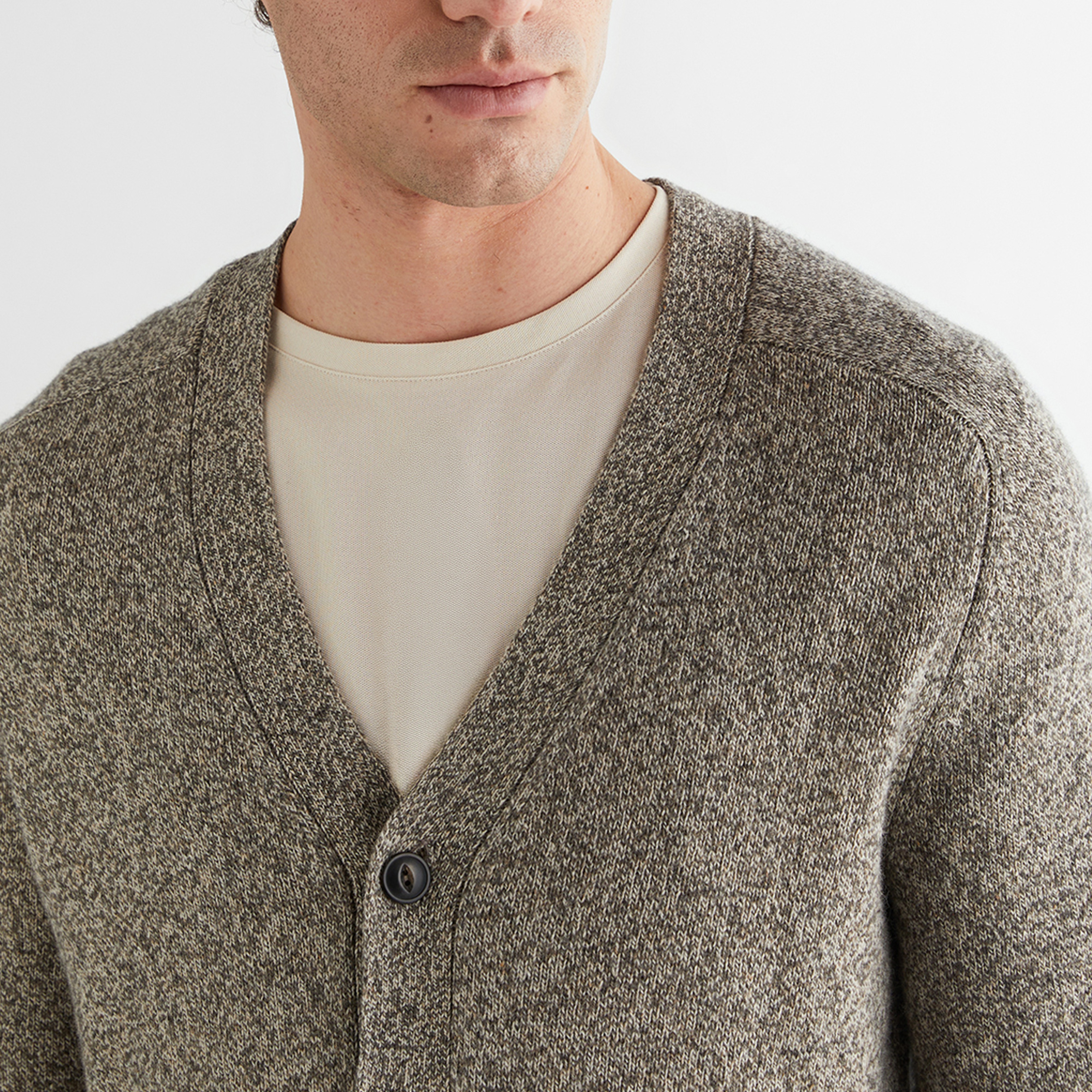 GANT Erkek Kahverengi Regular Fit V Yaka Triko