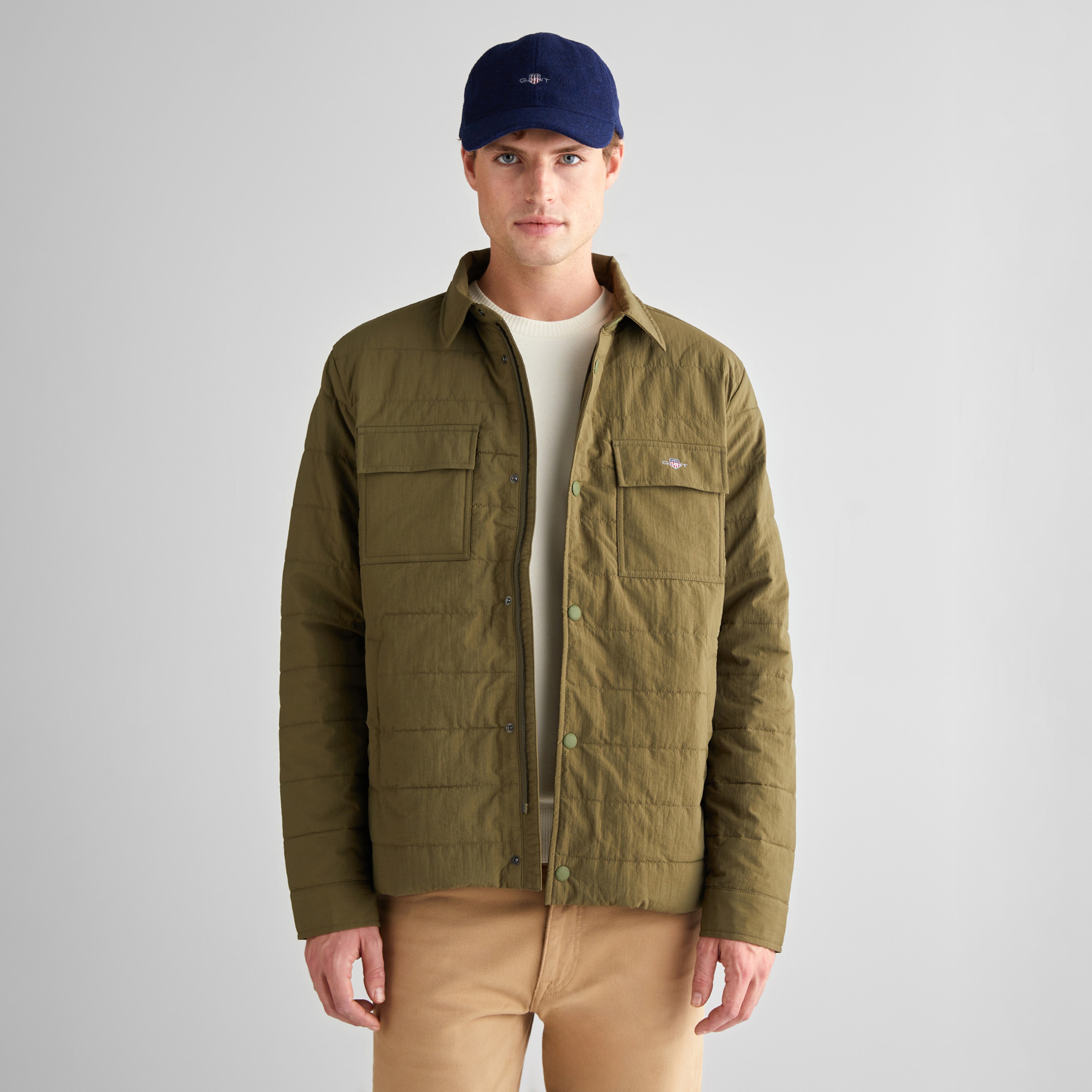 GANT Erkek Haki Standart Fit  Mont