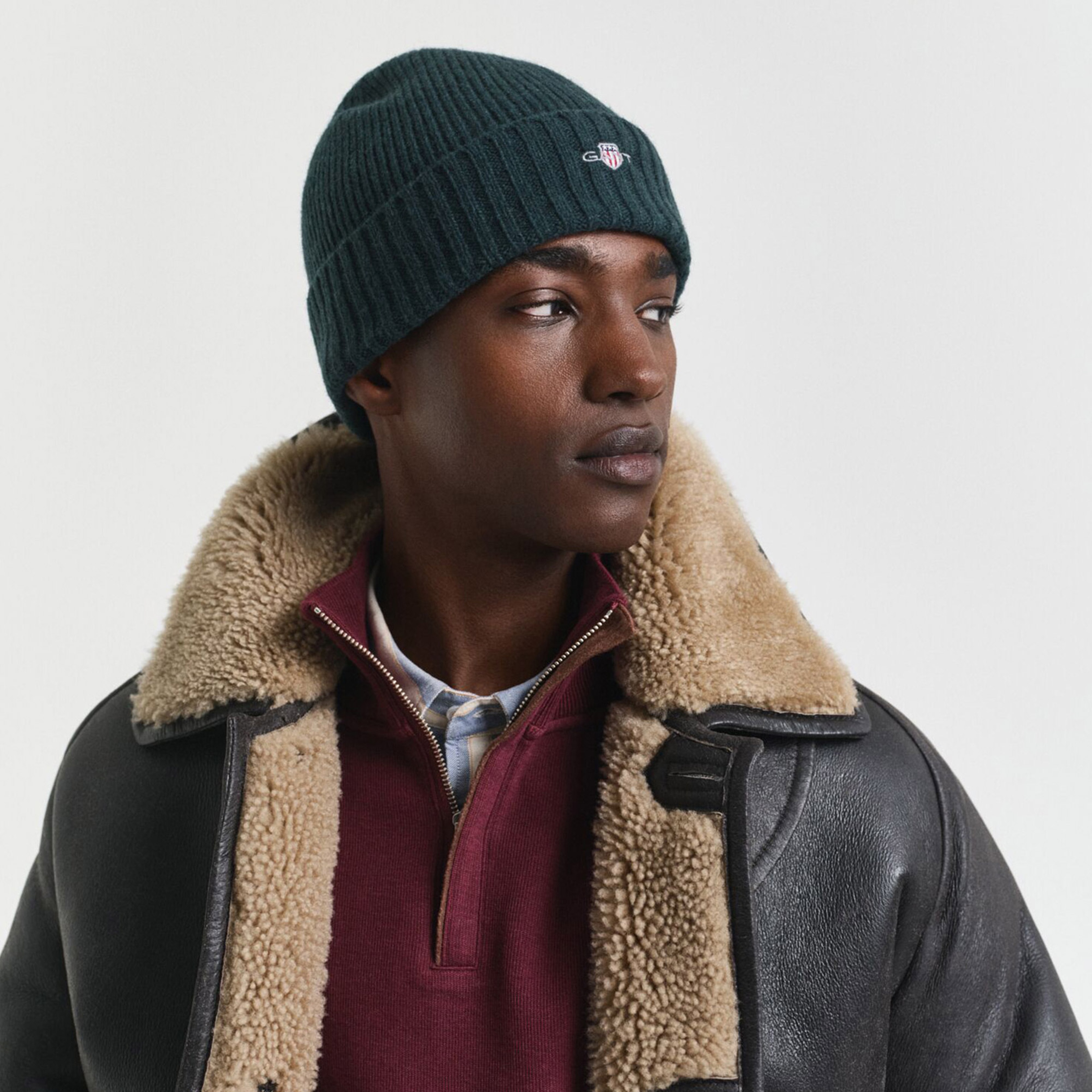 GANT Unisex Yeşil GANT Logolu Yün Bere