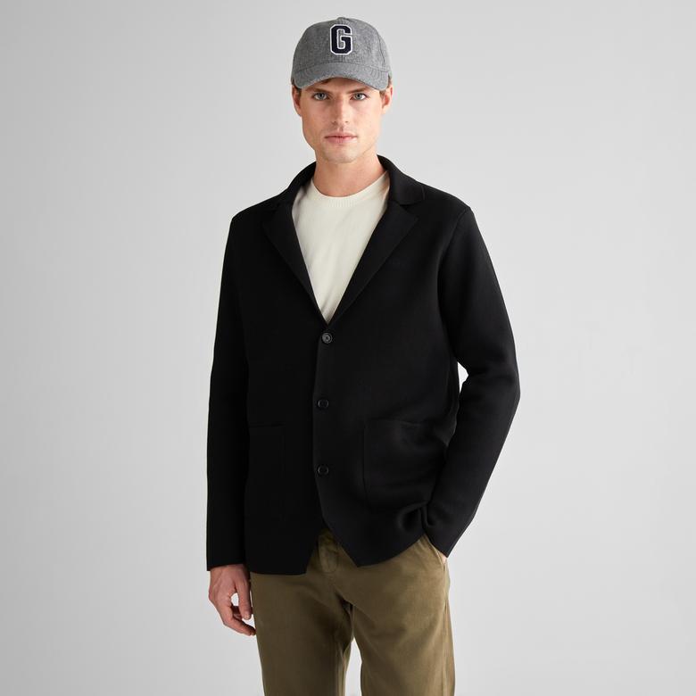 GANT Erkek Siyah Relaxed Fit Kruvaze Mont