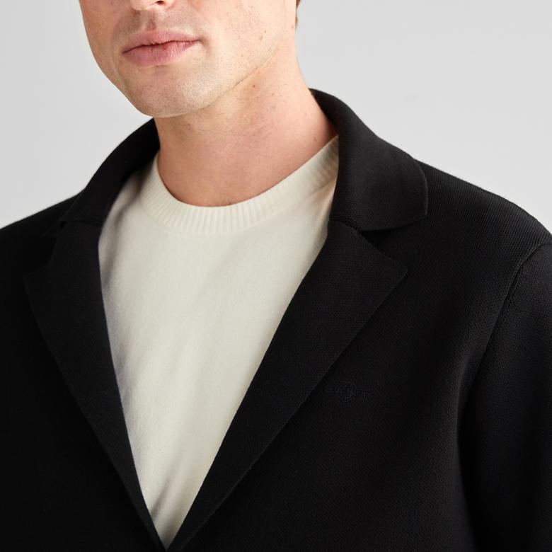 GANT Erkek Siyah Relaxed Fit Kruvaze Mont