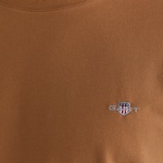 GANT Erkek Kahverengi Regular Fit Bisiklet Yaka T-Shirt