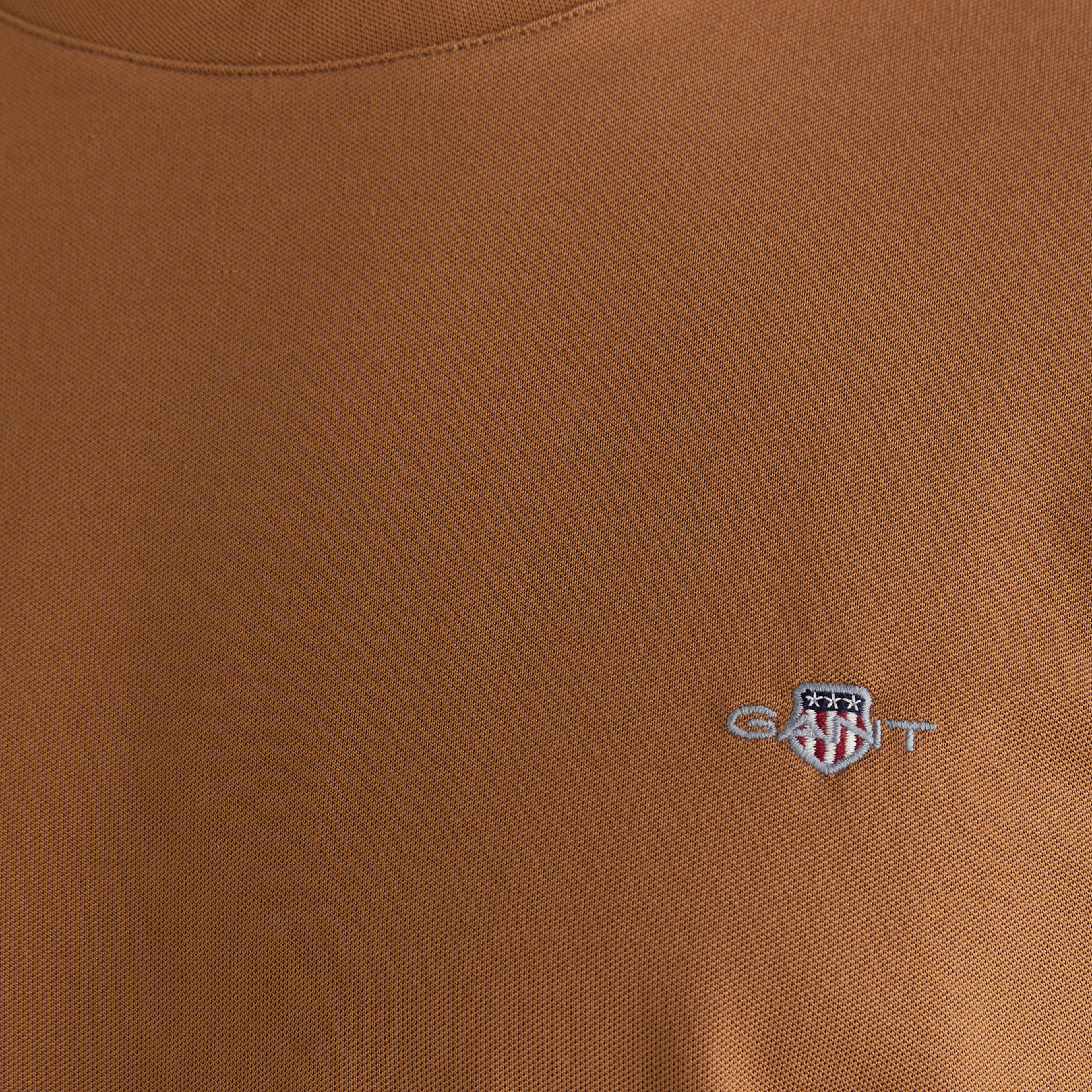 GANT Erkek Kahverengi Regular Fit Bisiklet Yaka T-Shirt