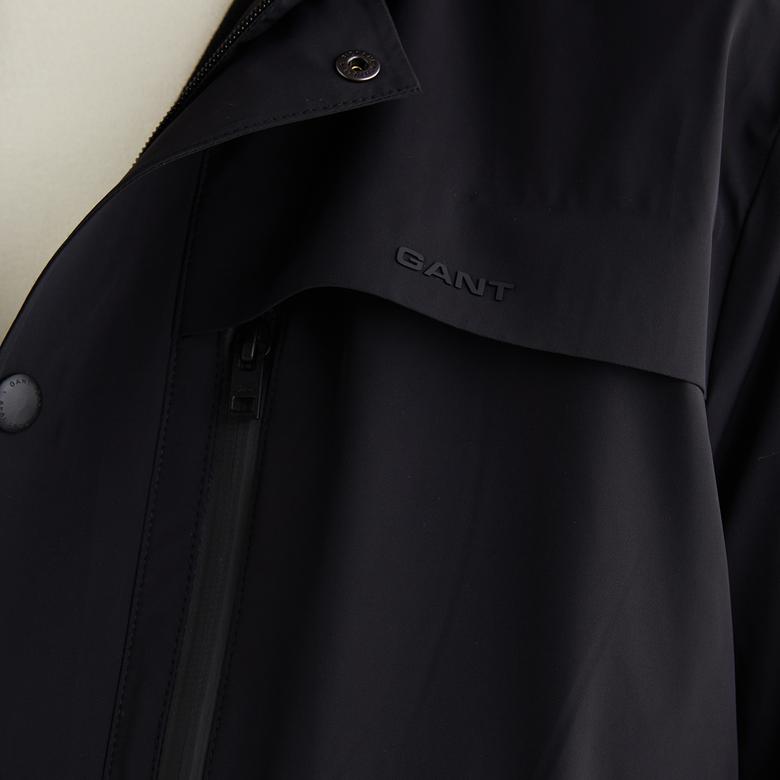 GANT Erkek Siyah Standart Fit Kapüşonlu Mont