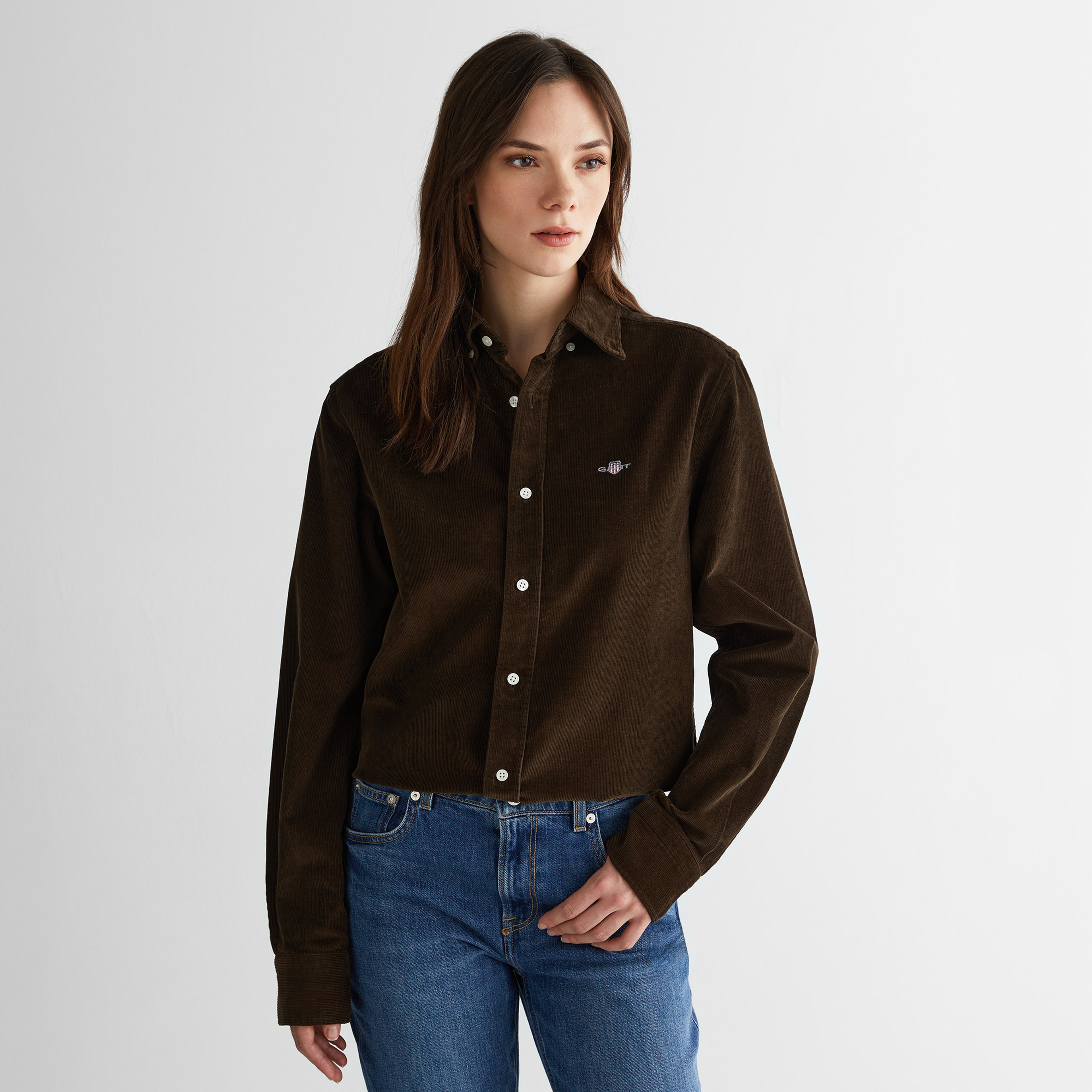 GANT Erkek Kahverengi Regular Fit Düğmeli Gömlek