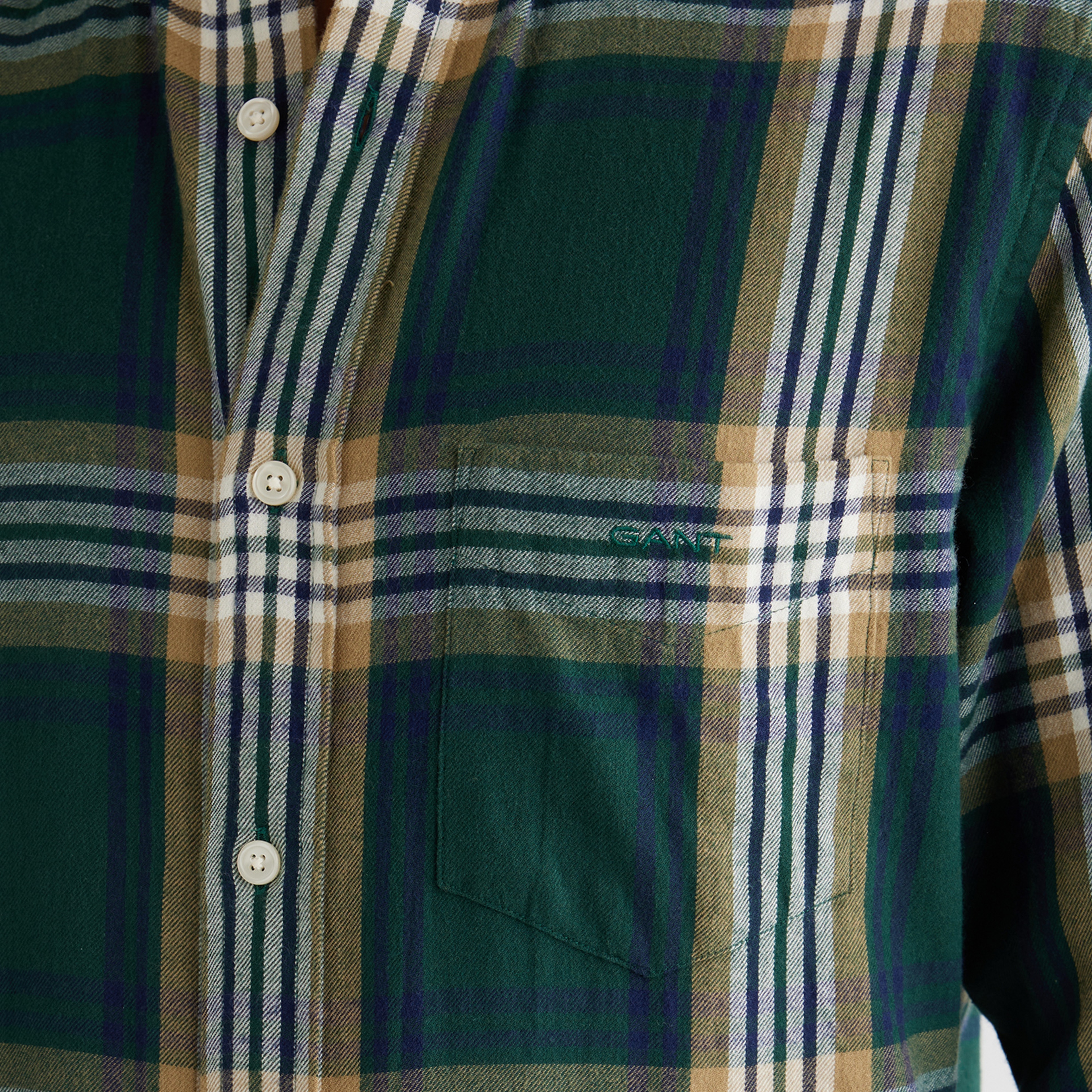 GANT Erkek Yeşil Regular Fit Düğmeli Gömlek