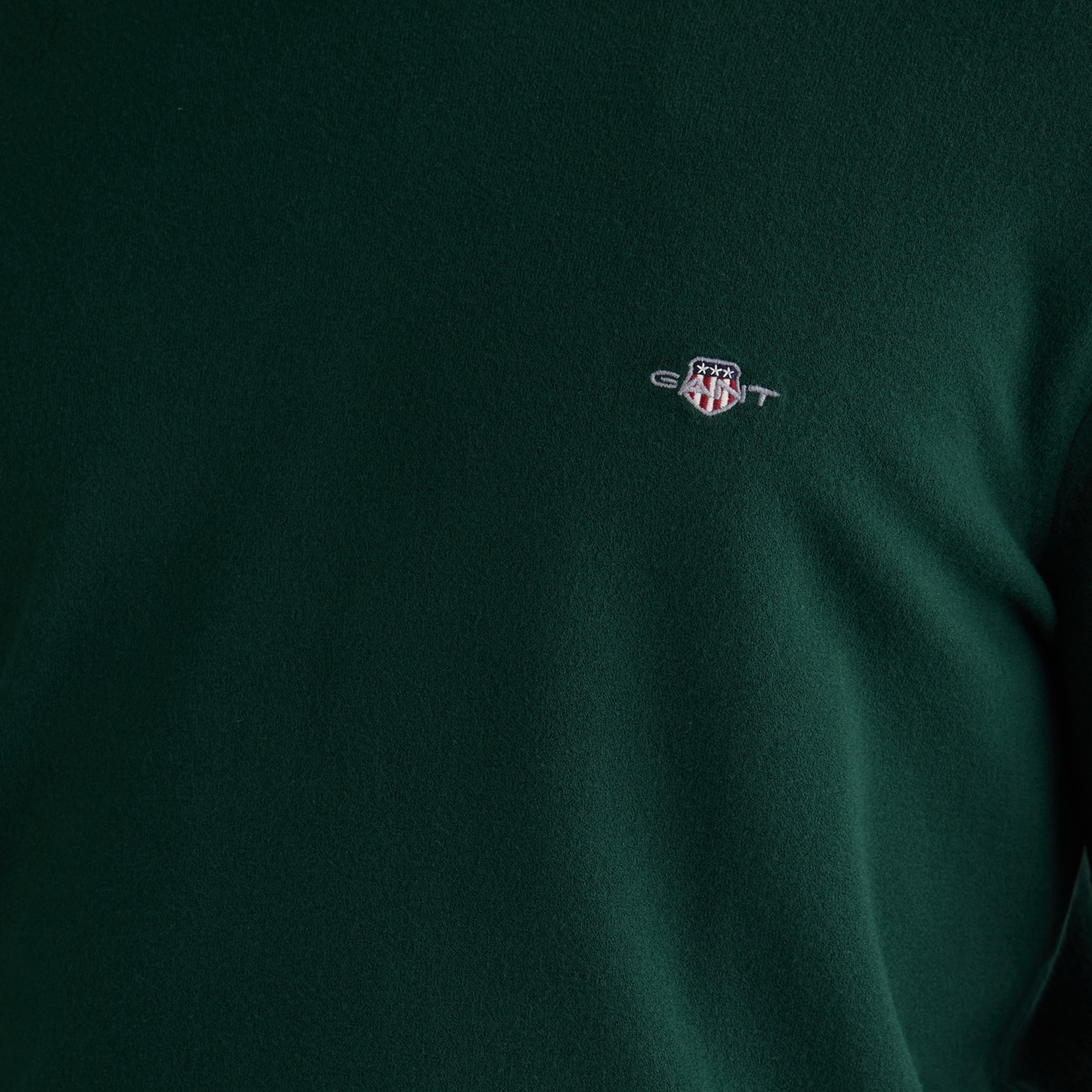 GANT Erkek Yeşil Standart Fit Bisiklet Yaka Triko