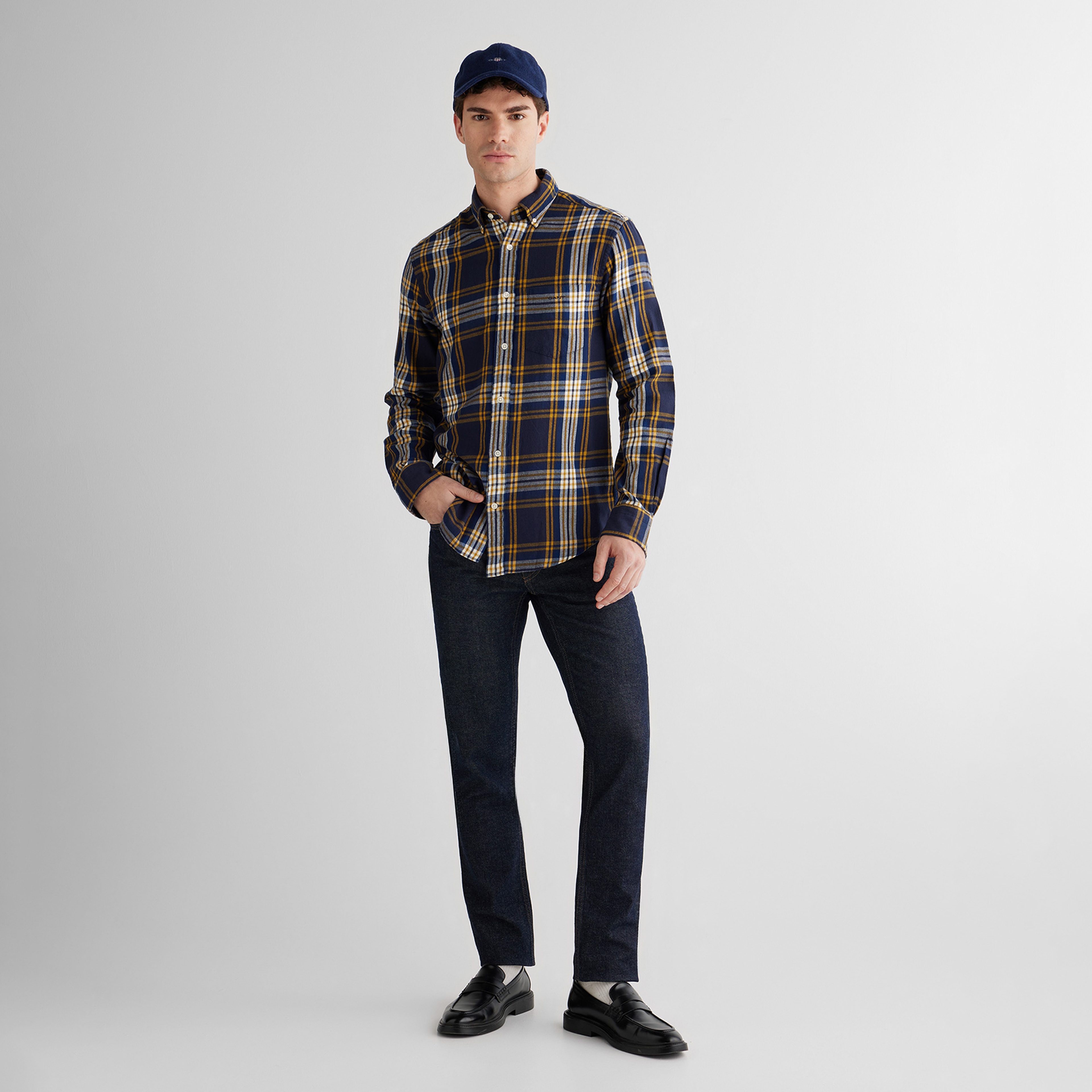 GANT Erkek Lacivert Regular Fit Düğmeli Gömlek