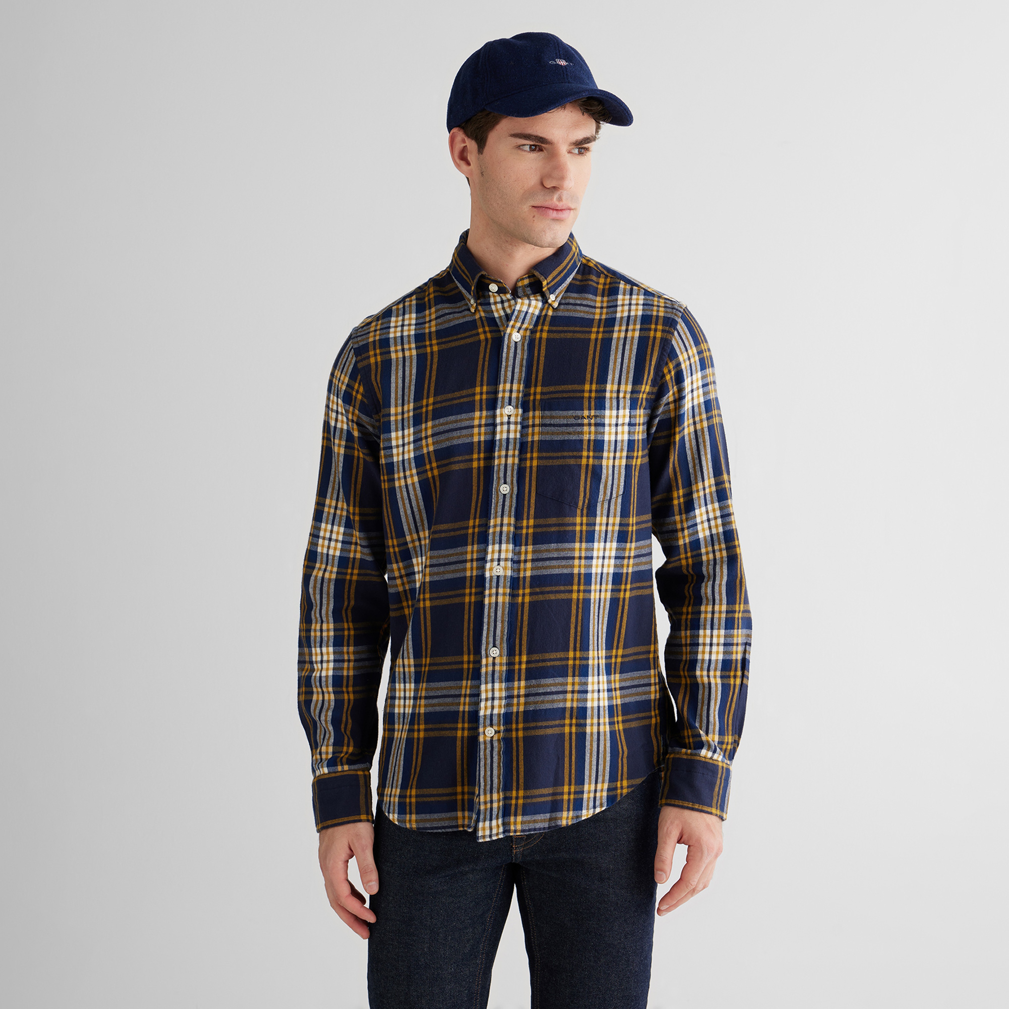 GANT Erkek Lacivert Regular Fit Düğmeli Gömlek