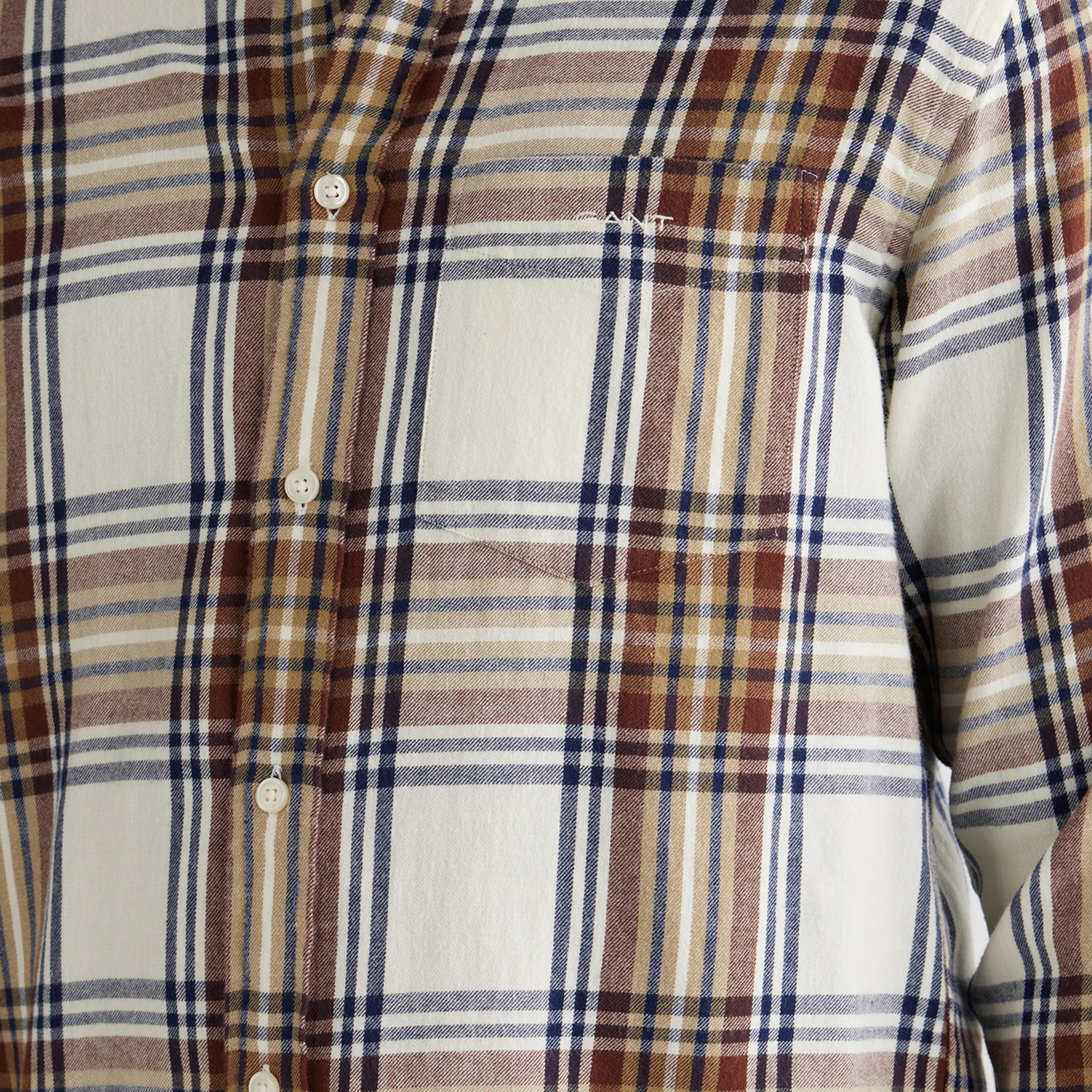 GANT Erkek Krem Regular Fit Düğmeli Gömlek