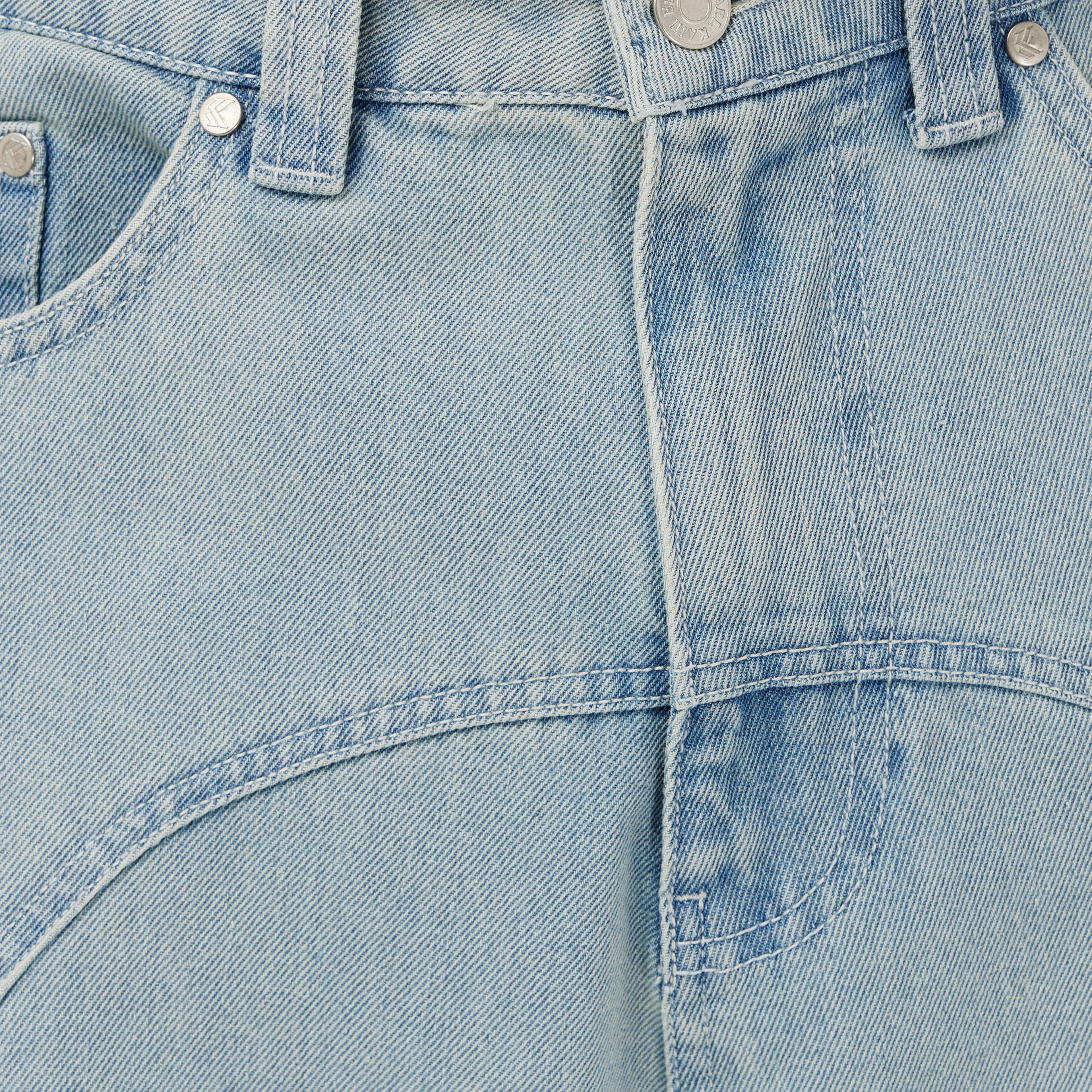 Karl Kani OG Washed Western Relaxed Baggy Erkek Mavi Pantolon