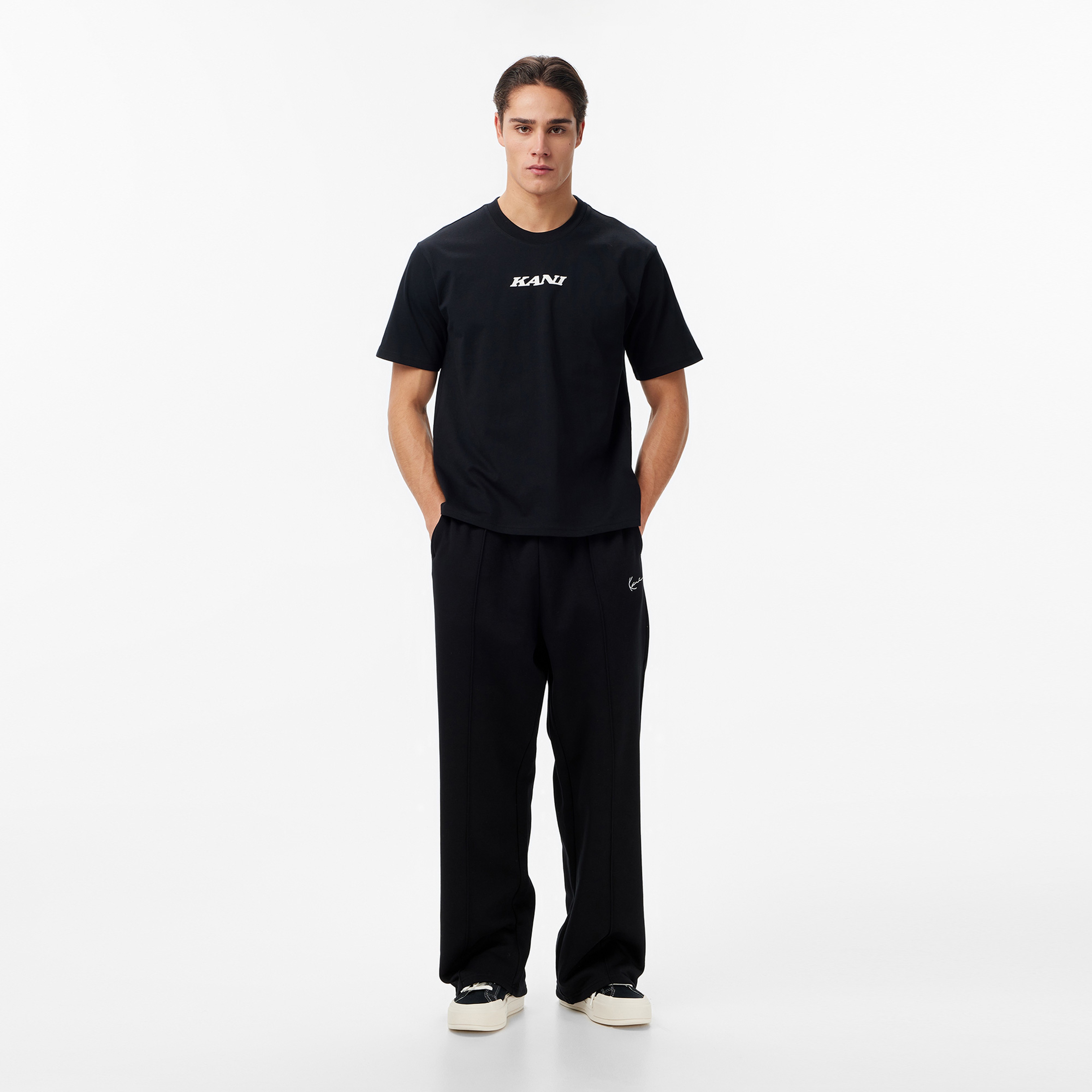 Karl Kani Retro Patch Print Erkek Siyah T-Shirt