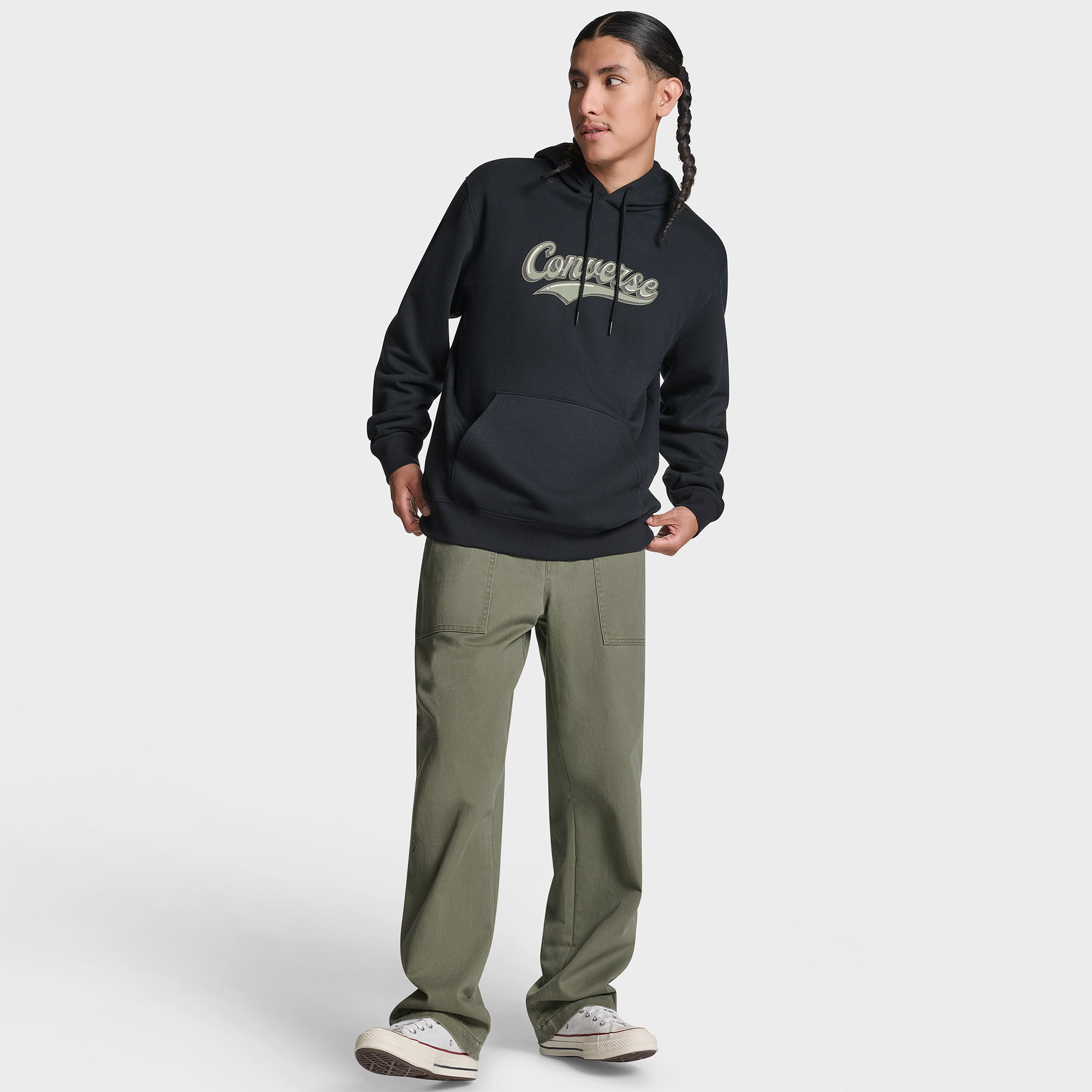 Converse Erkek Siyah Hoodie