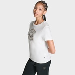 Converse Kadın Chuck Logolu Matalik  Beyaz T-Shirt