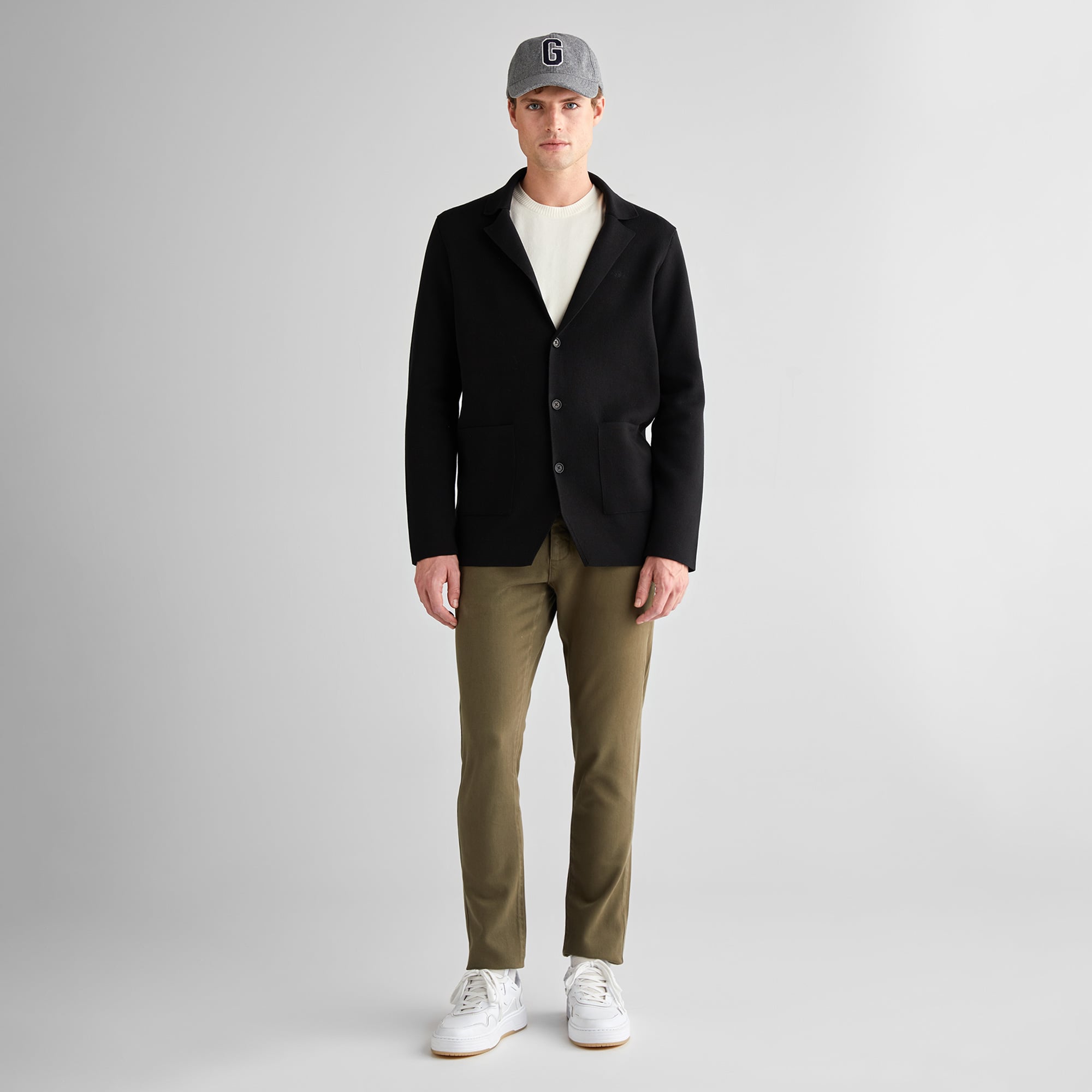 GANT Erkek Siyah Relaxed Fit Kruvaze Mont
