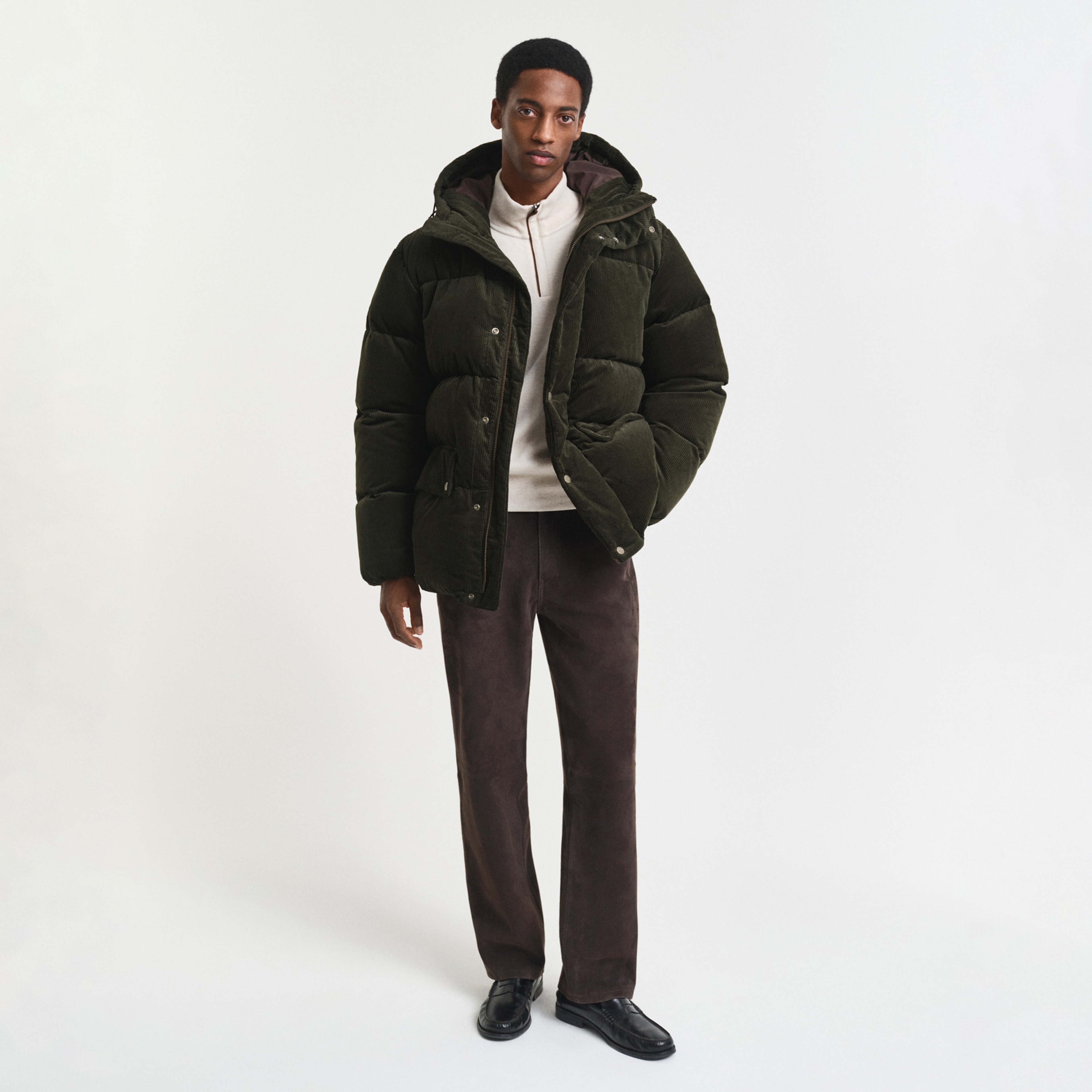 GANT Erkek Krem Regular Fit Yarım Fermuarlı Sweatshirt