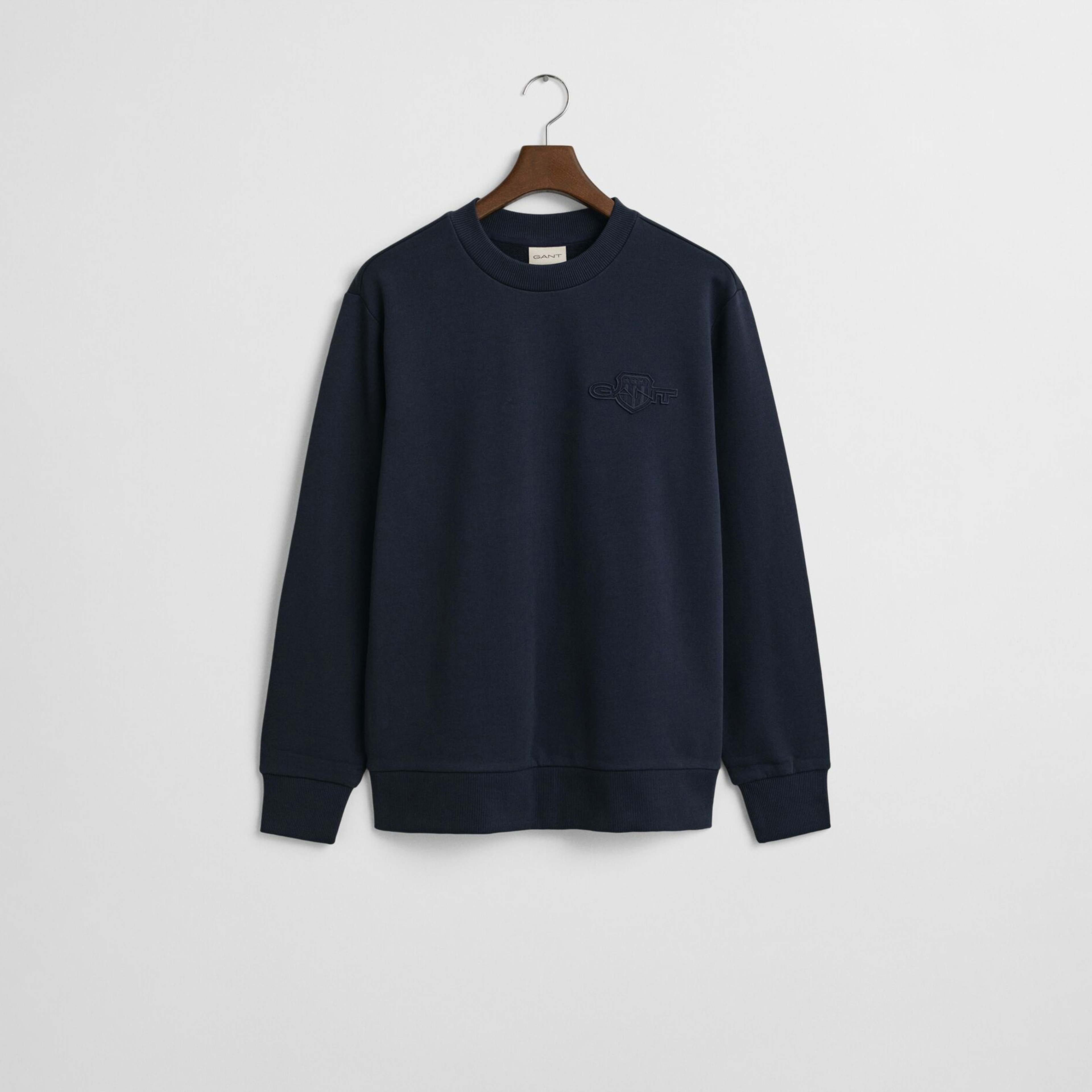 GANT Erkek Lacivert Regular Fit Bisiklet Yaka Sweatshirt