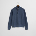 Gant Erkek Mavi Regular Fit Yarım Fermuarlı Sweatshirt