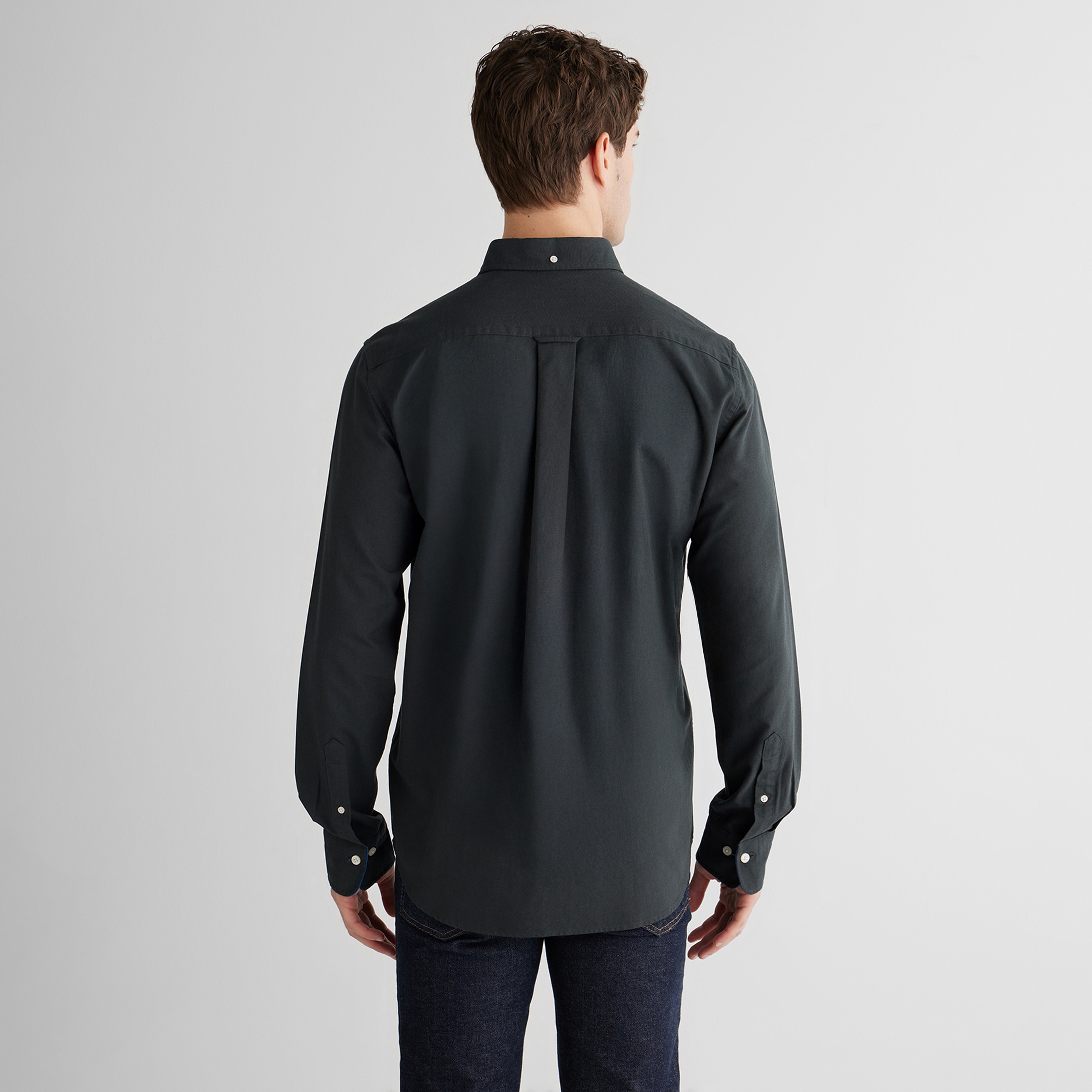 GANT Erkek Siyah Regular Fit Oxford Gömlek