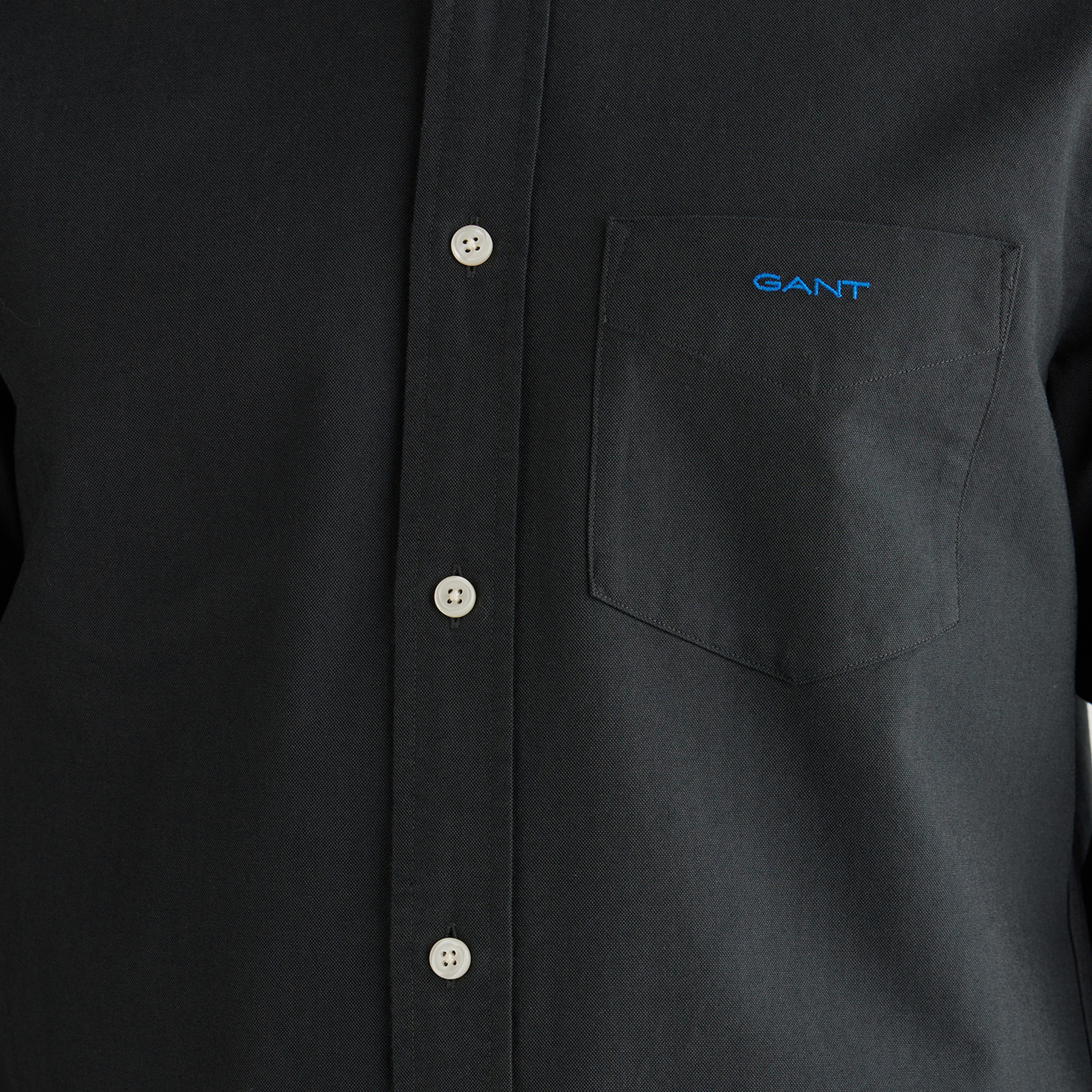 GANT Erkek Siyah Regular Fit Oxford Gömlek