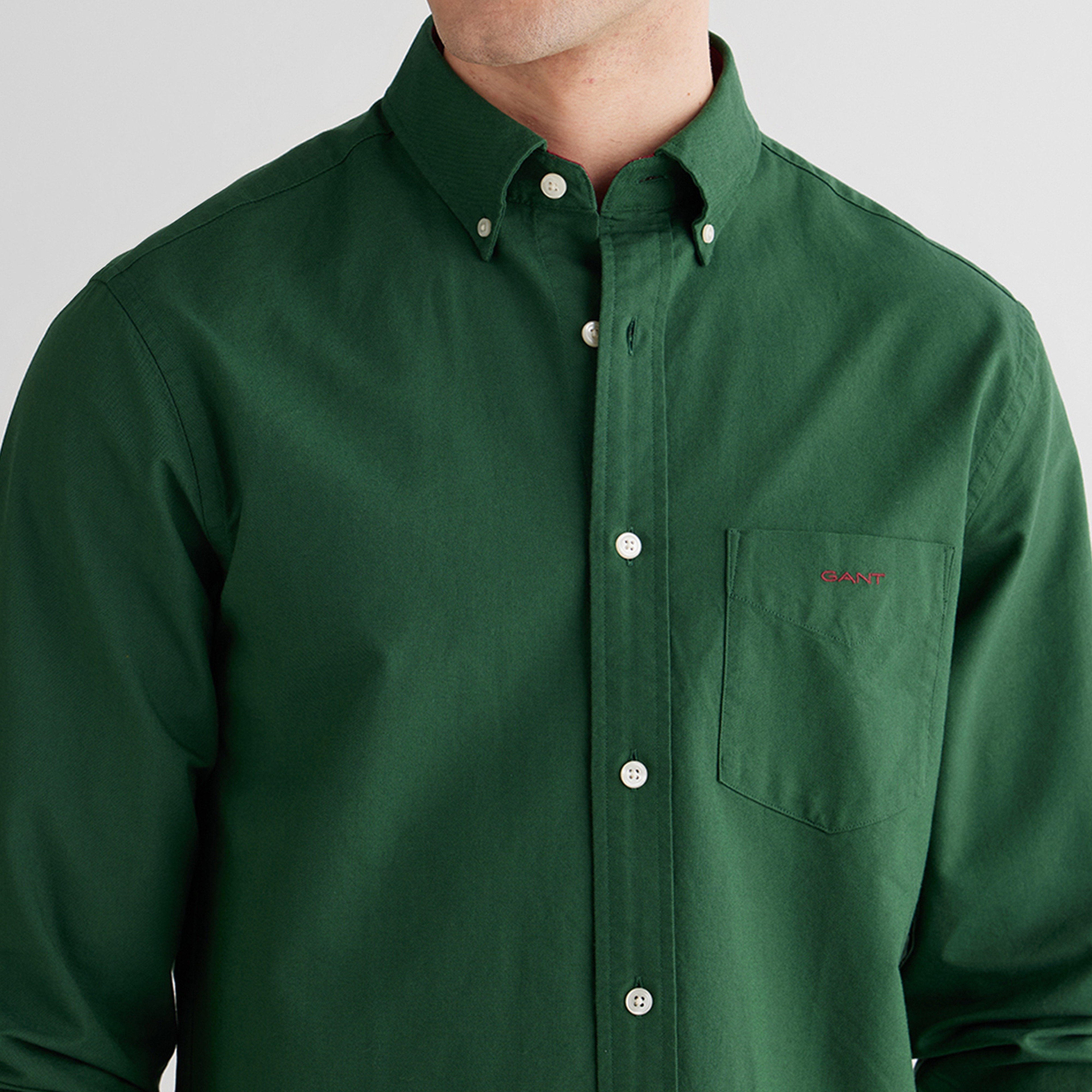 GANT Erkek Yeşil Regular Fit Oxford Gömlek