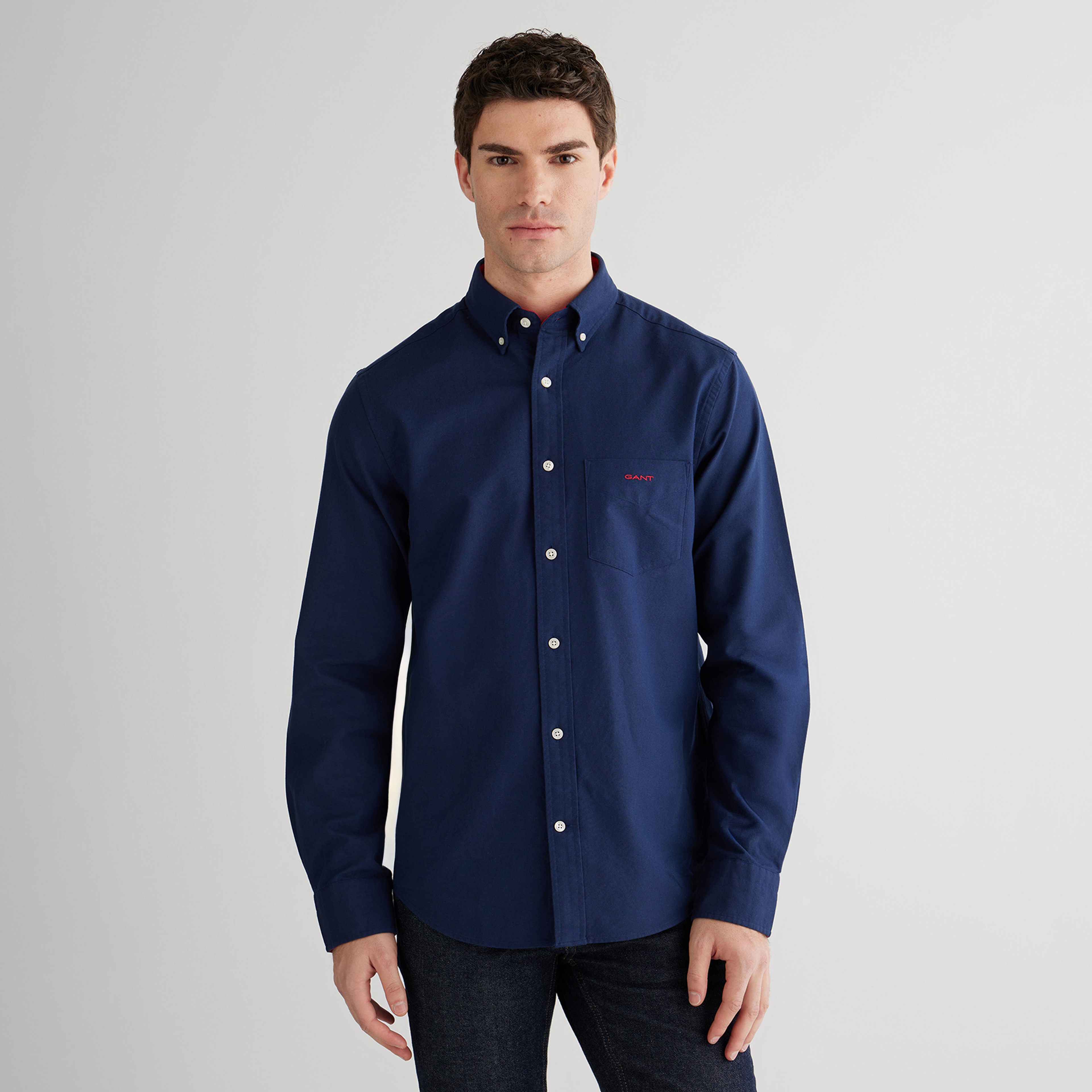 GANT Erkek Lacivert Regular Fit Oxford Gömlek