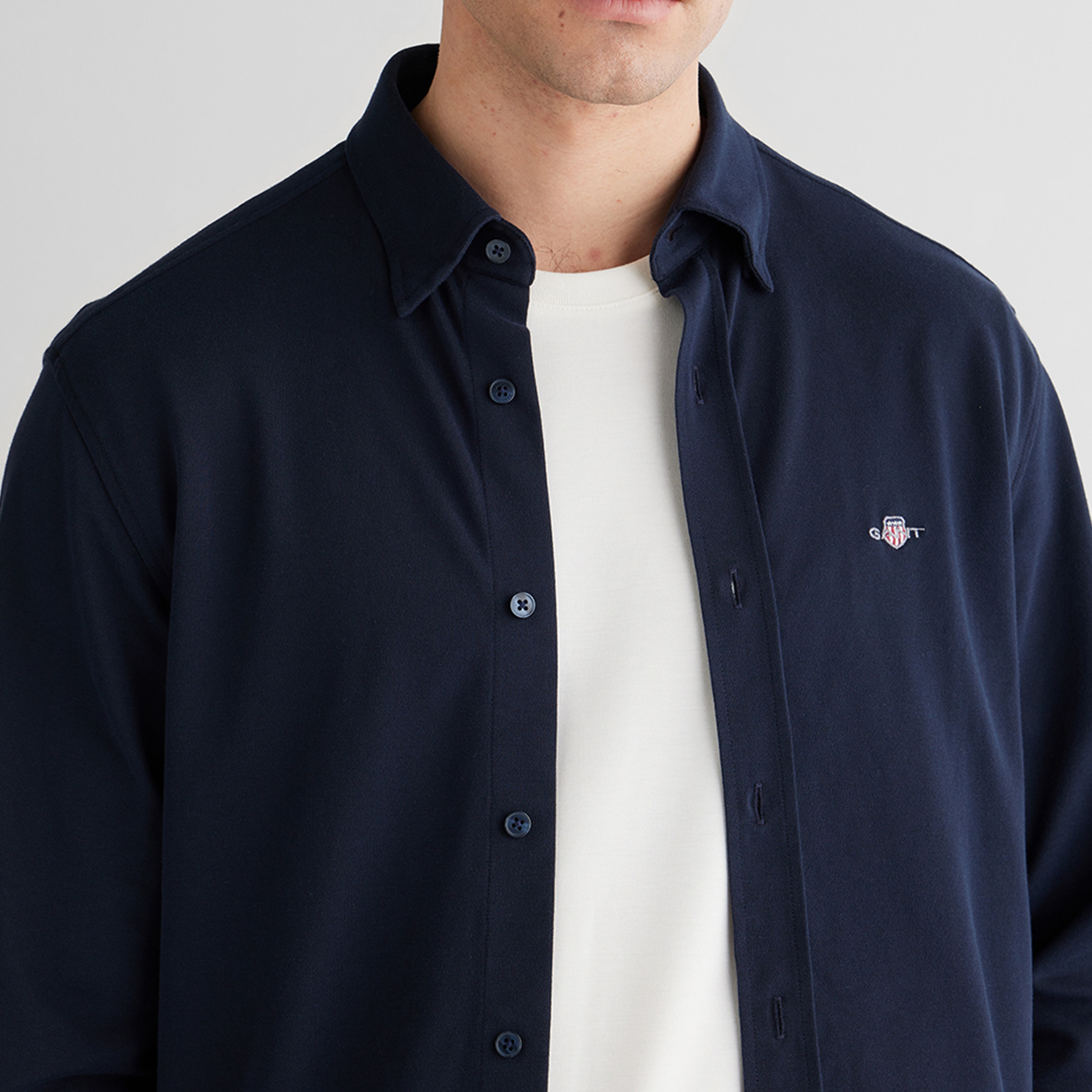 GANT Erkek Lacivert Regular Fit Gömlek