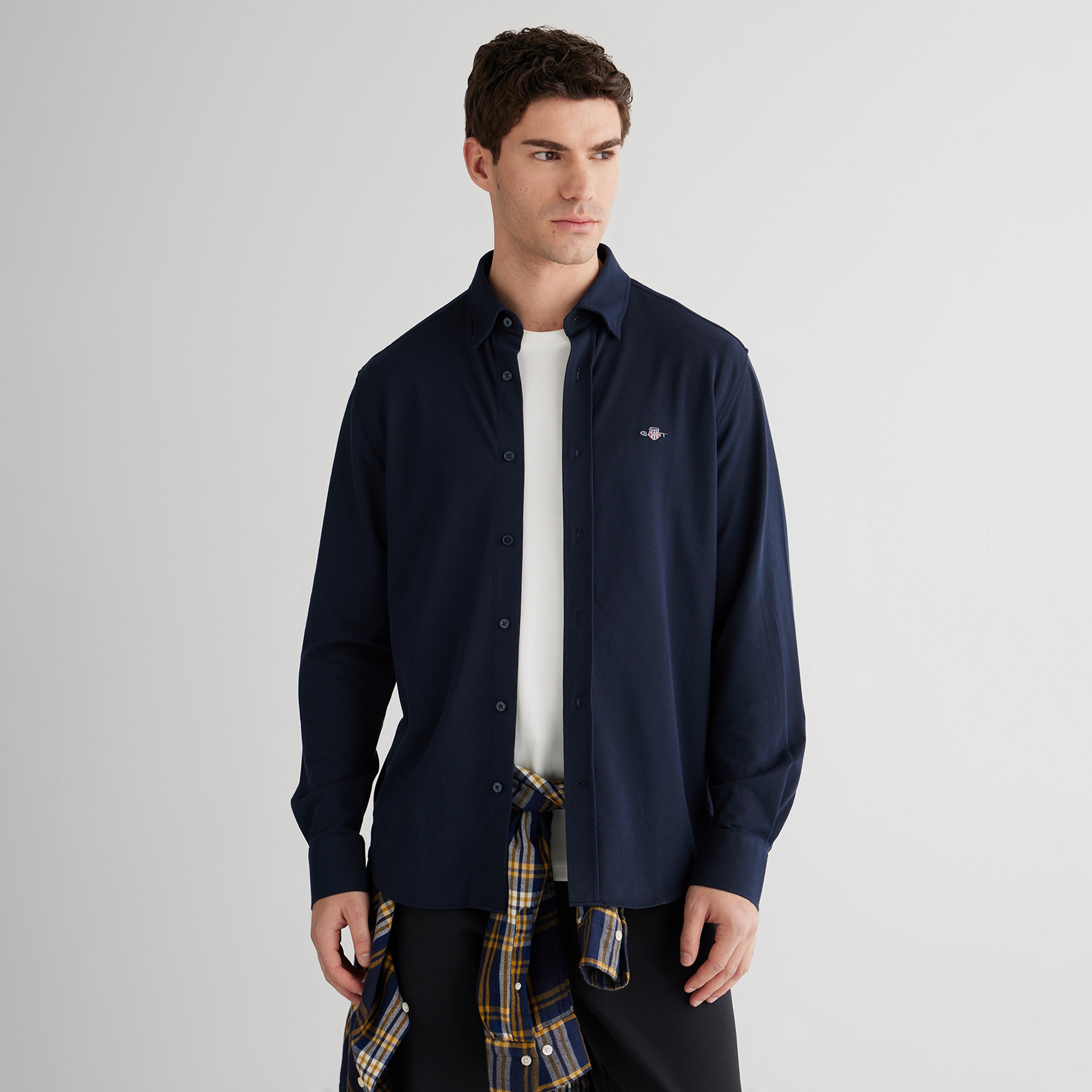 GANT Erkek Lacivert Regular Fit Gömlek