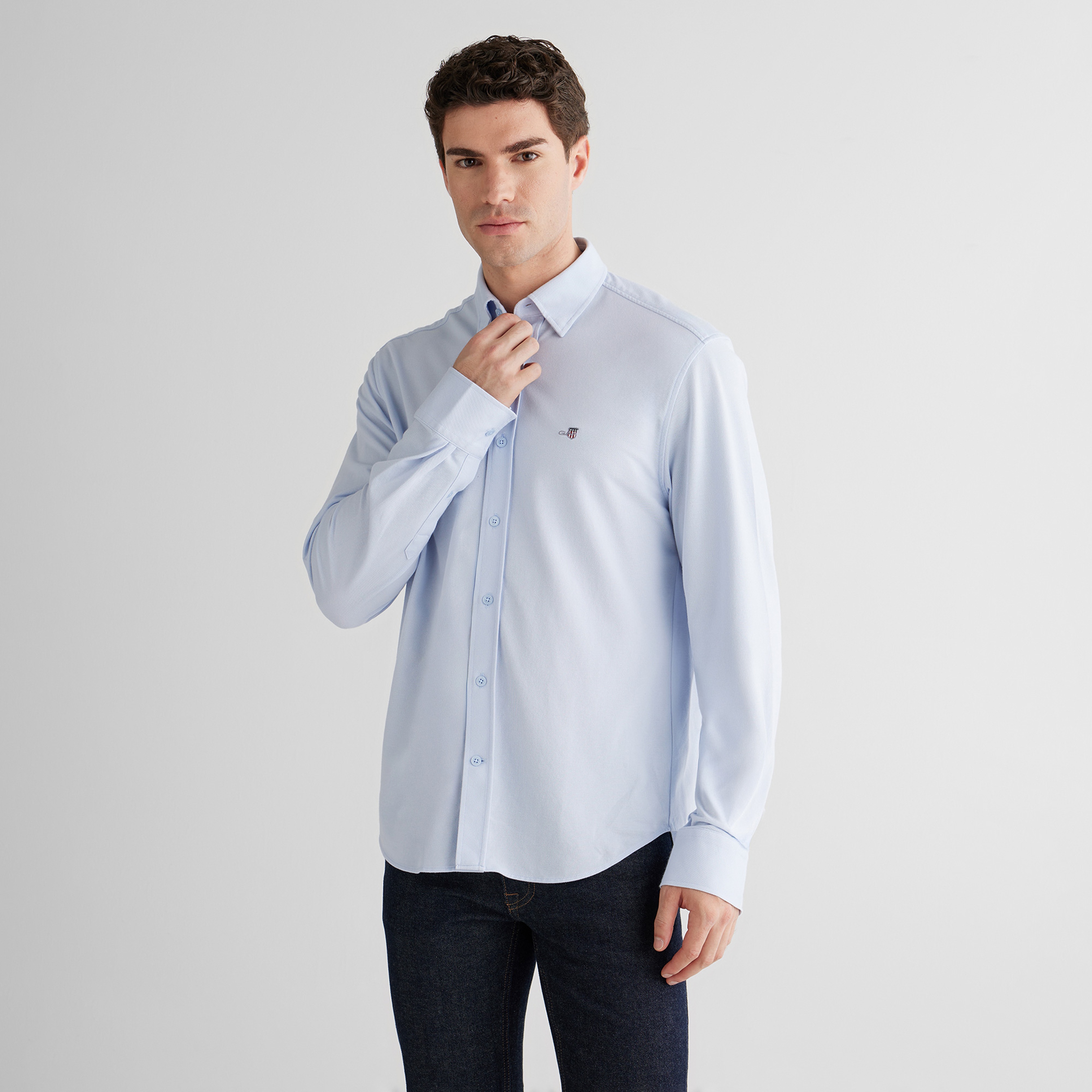 GANT Erkek Mavi Regular Fit Gömlek