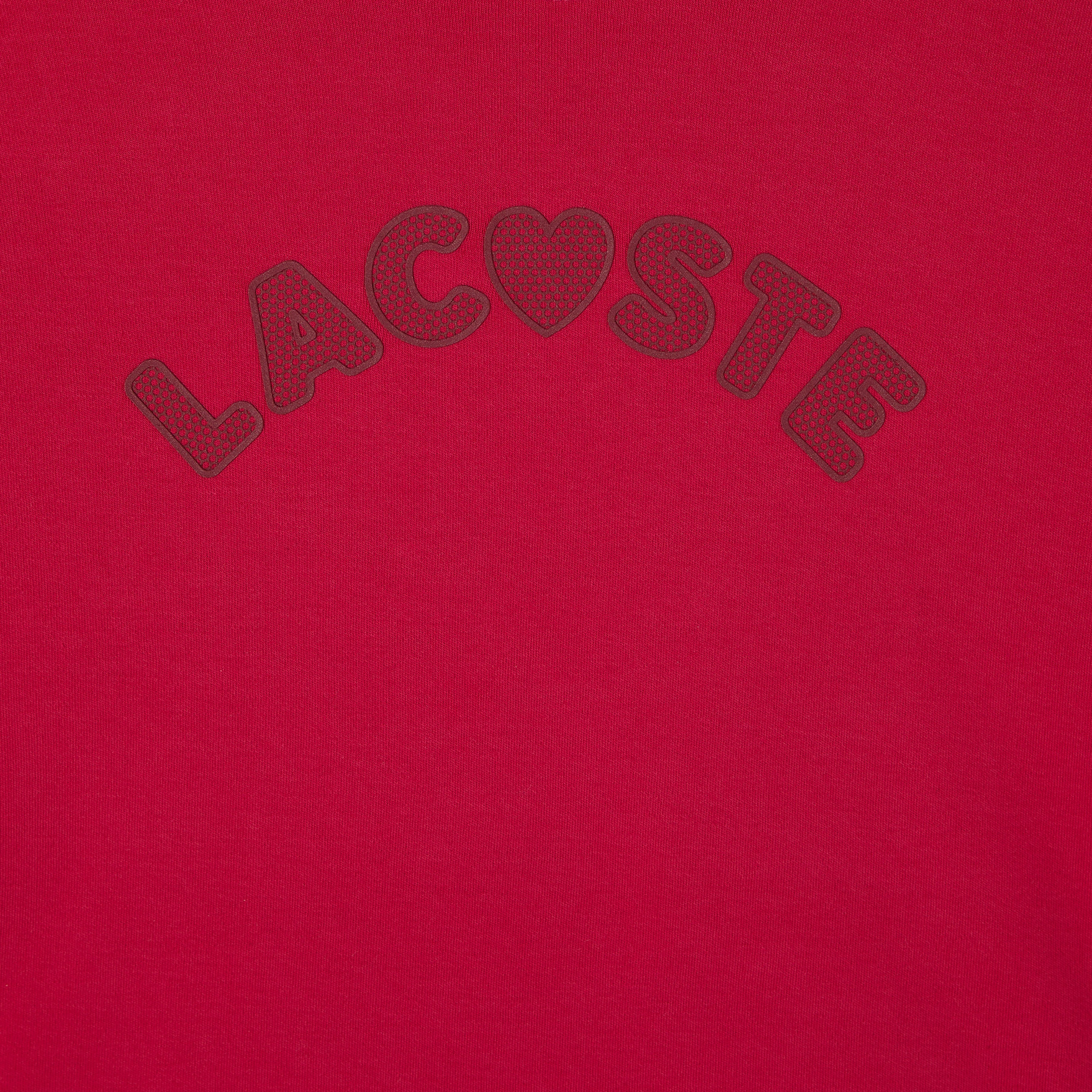 Lacoste Çocuk Uzun Kollu Bisiklet Yaka Baskılı Pembe T-Shirt
