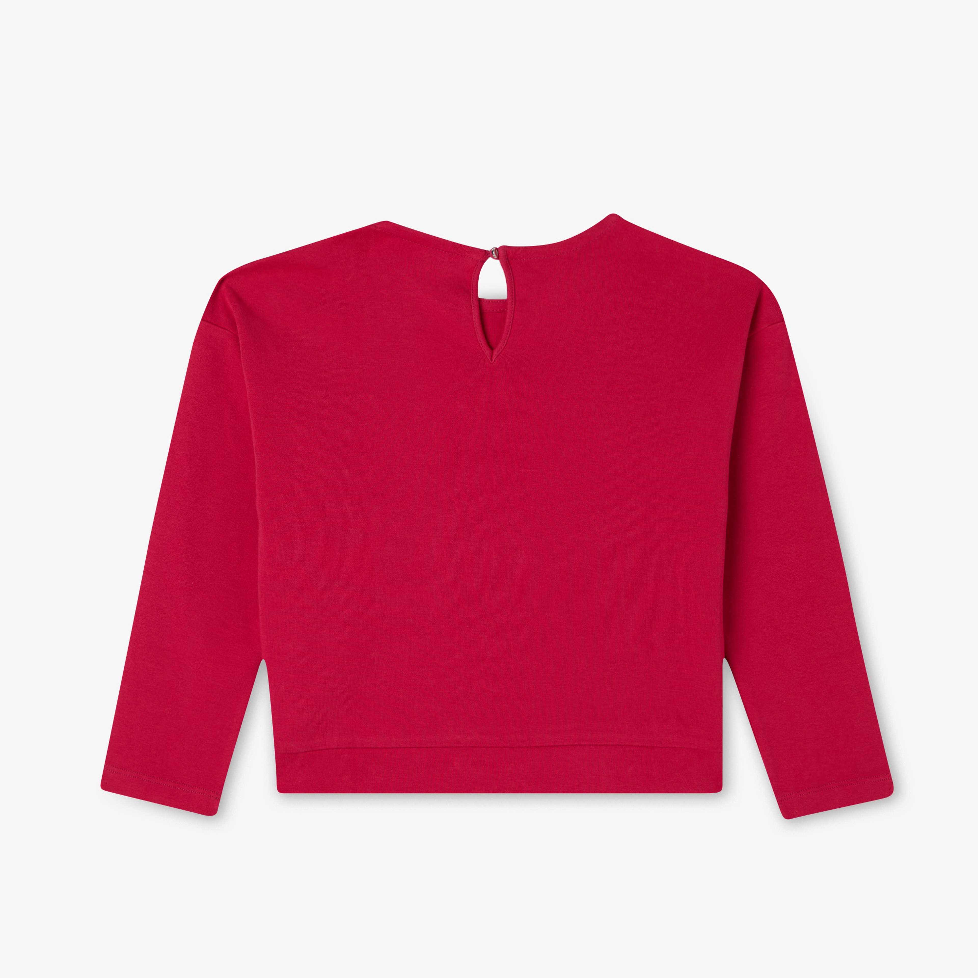 Lacoste Çocuk Uzun Kollu Bisiklet Yaka Baskılı Pembe T-Shirt