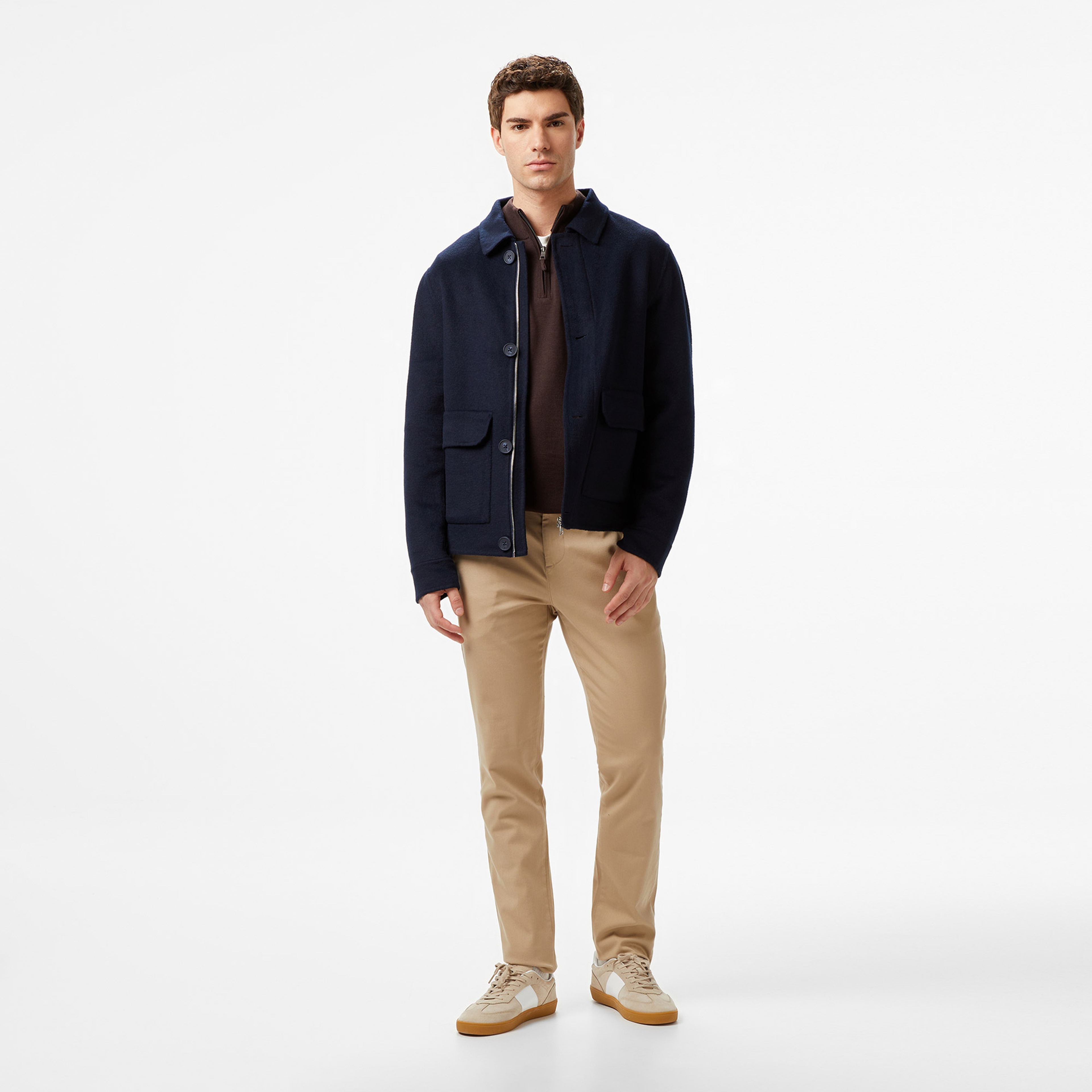 Nautica Erkek Lacivert Regular Fit Kaşe Ceket