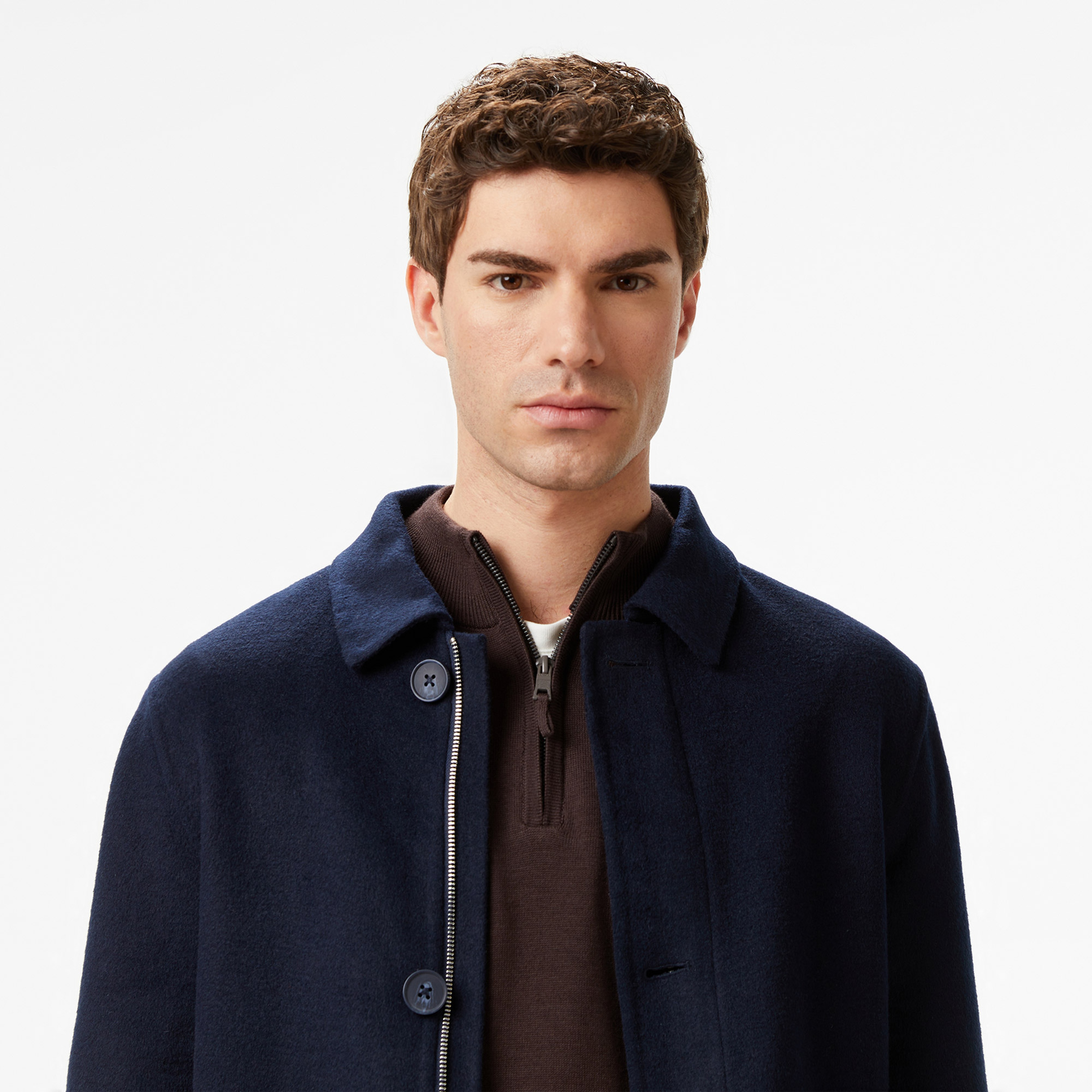 Nautica Erkek Lacivert Regular Fit Kaşe Ceket