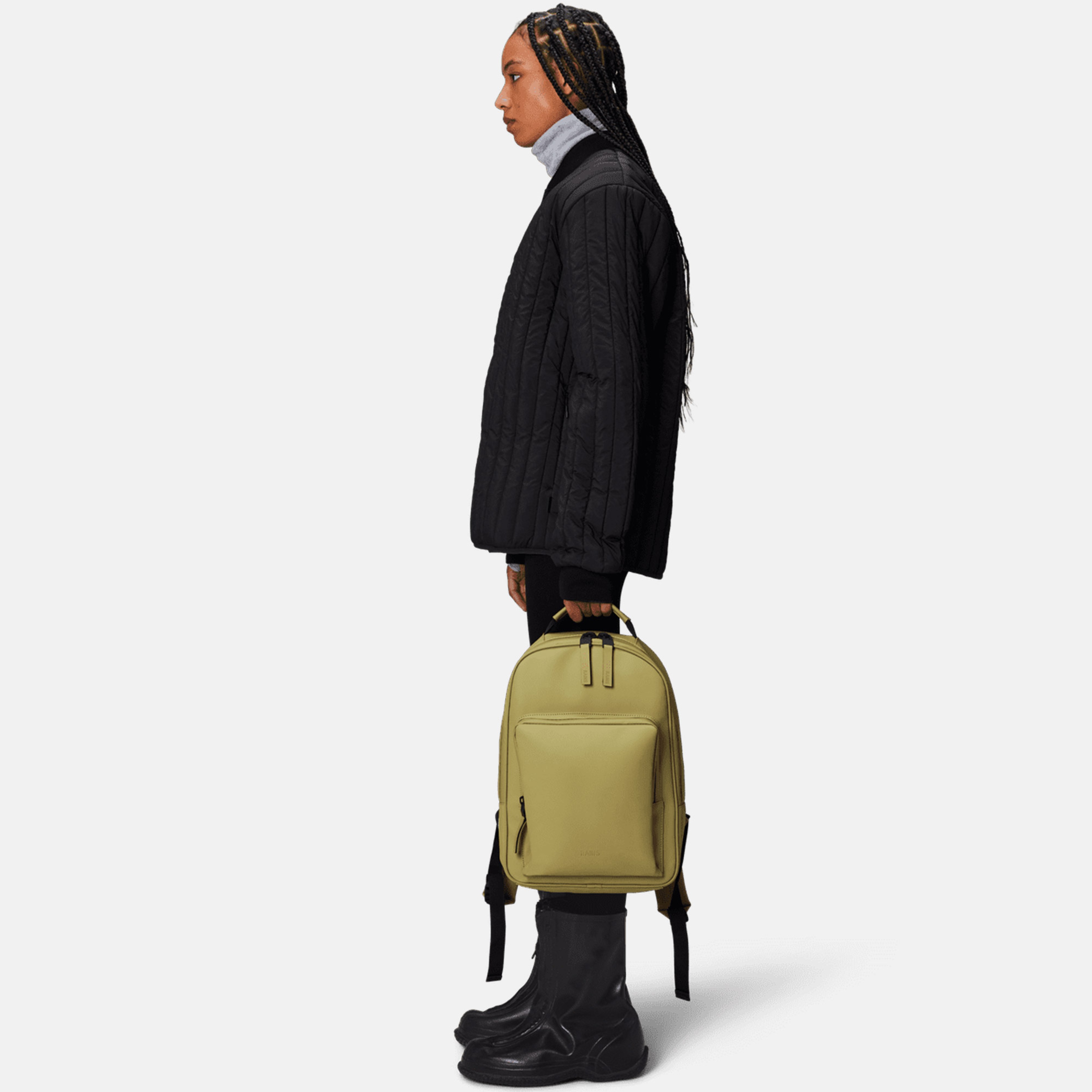 Rains Book Daypack W3 Unisex Haki Sırt Çantası