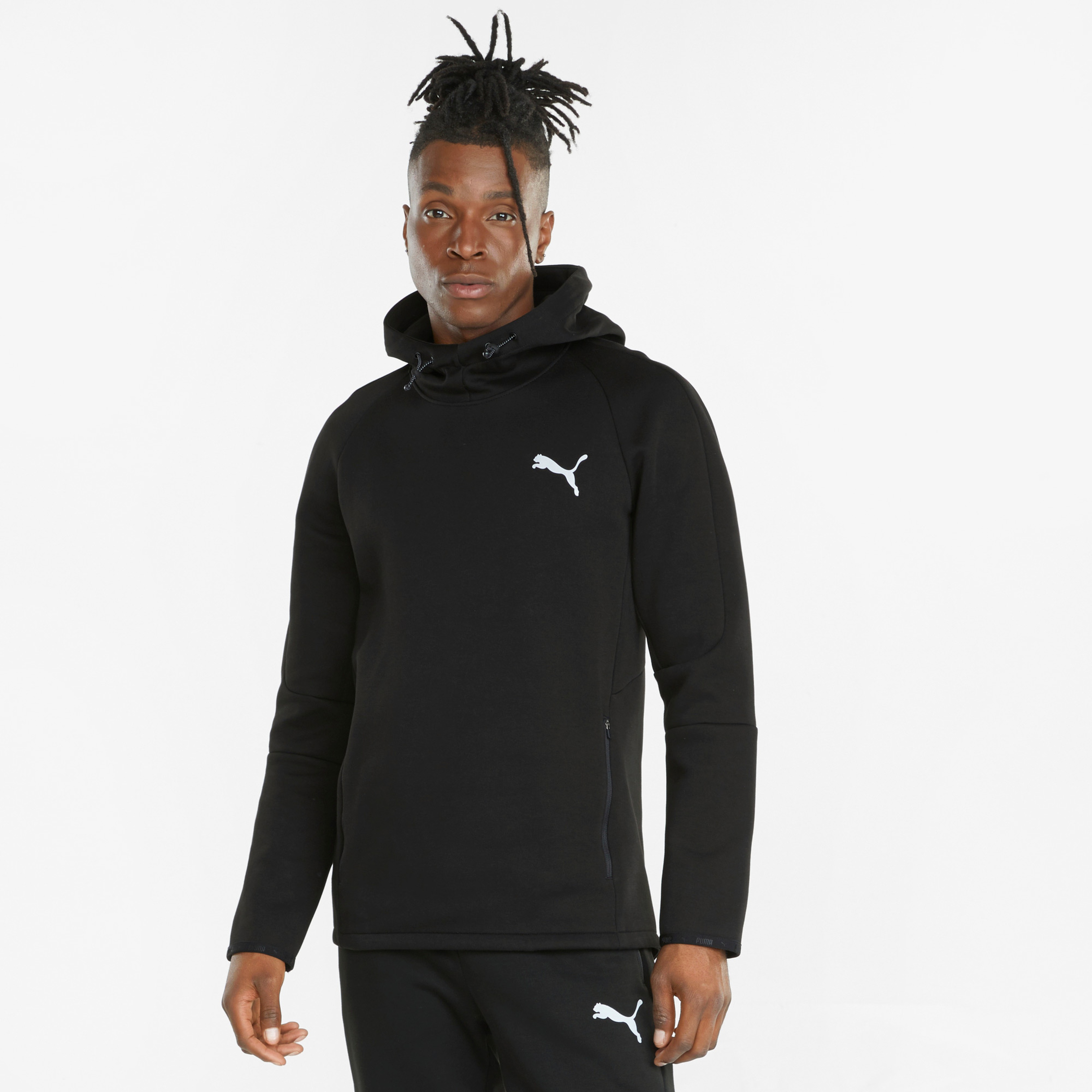 Puma Evostripe FZ Erkek Siyah Sweatshirt