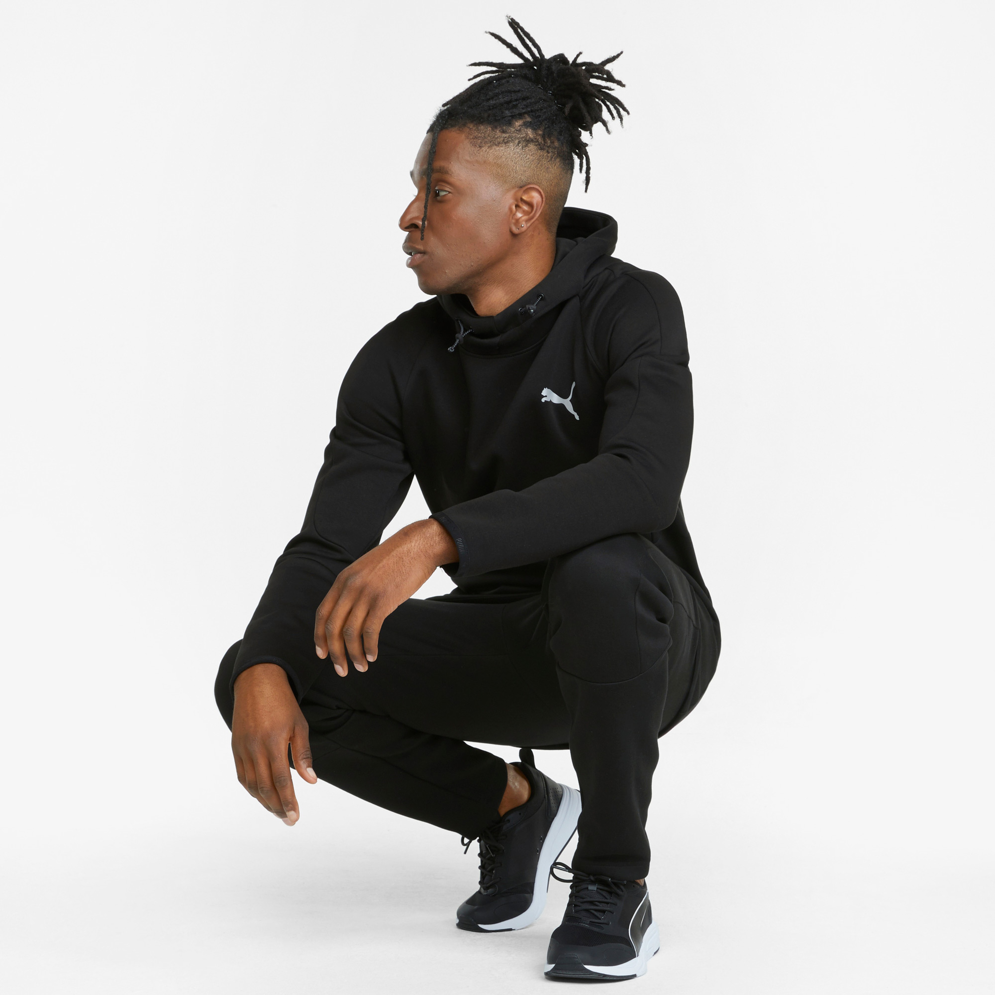 Puma Evostripe FZ Erkek Siyah Sweatshirt