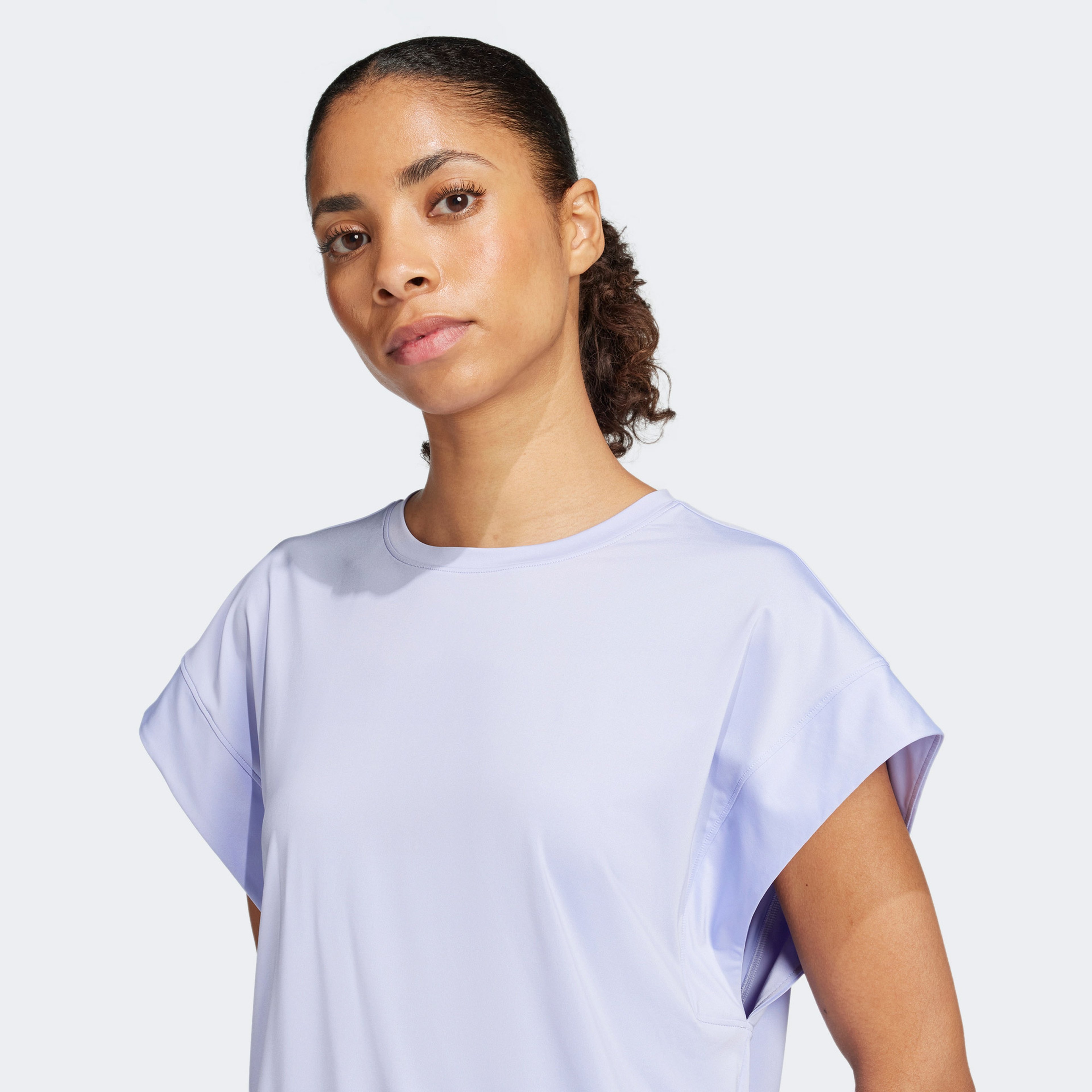 adidas Yoga Kadın Mor T-Shirt