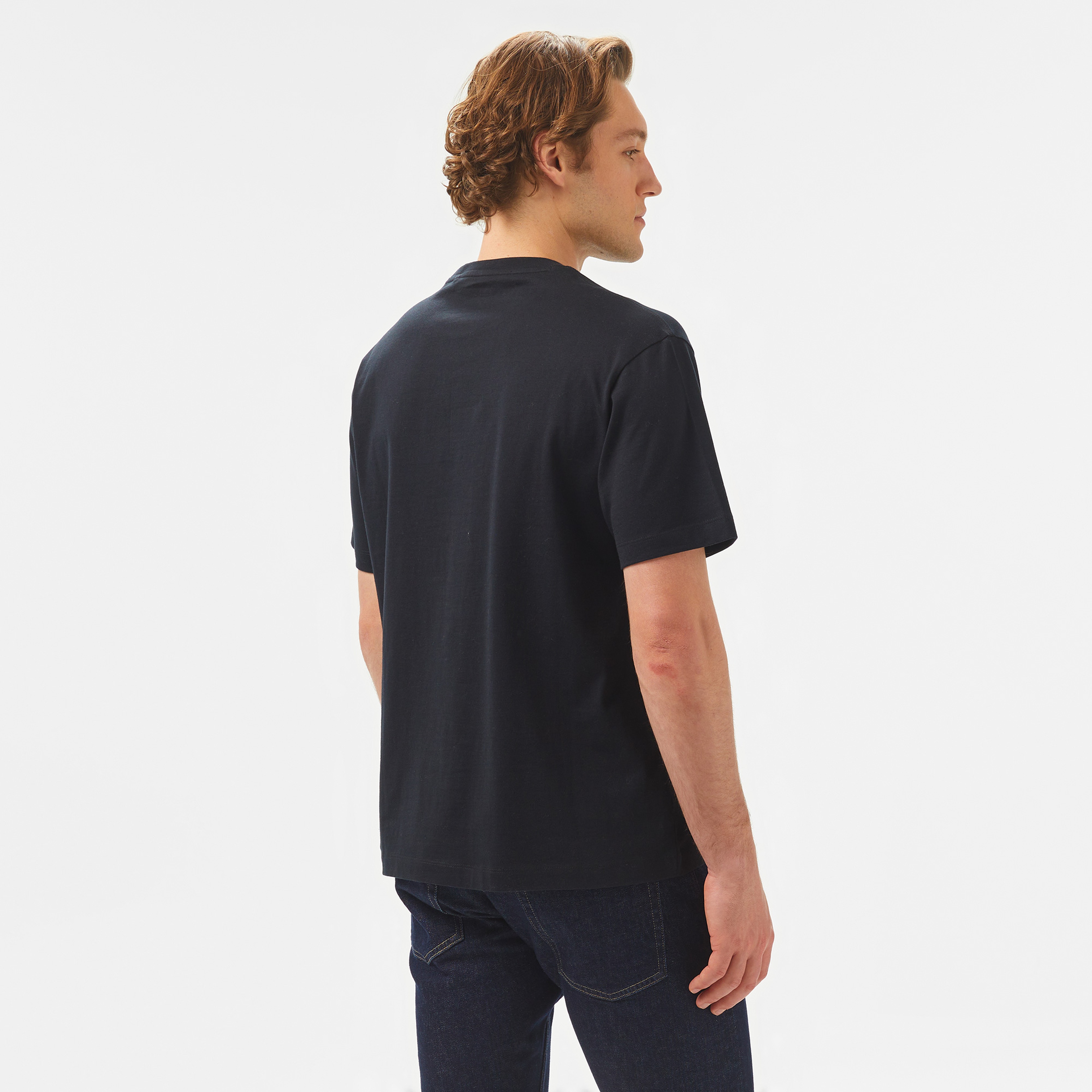 Guess Cn Reg Chest S Mid Organic Heavy 205 Erkek Siyah T-Shirt