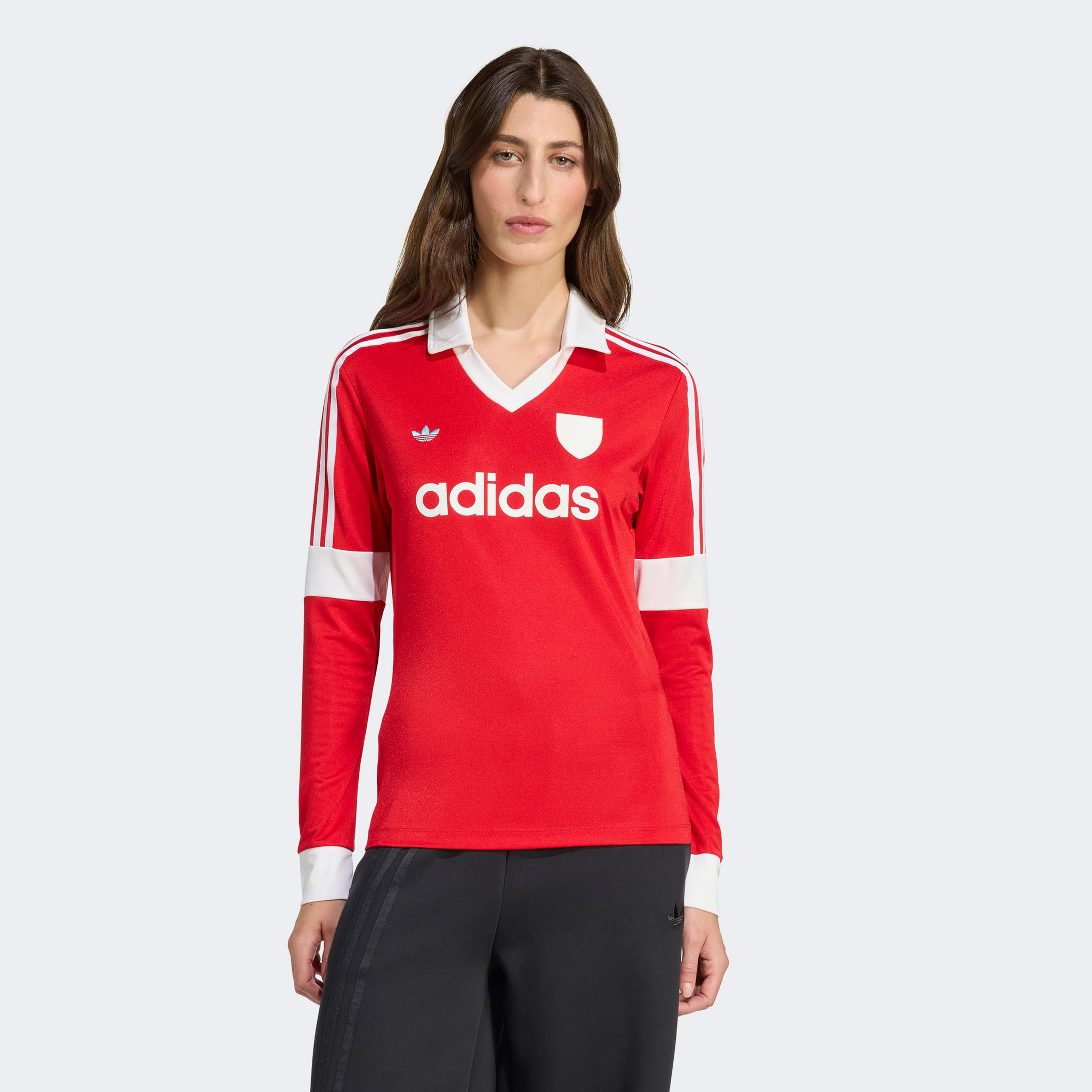adidas Footie Collar Kadın Kırmızı T-Shirt
