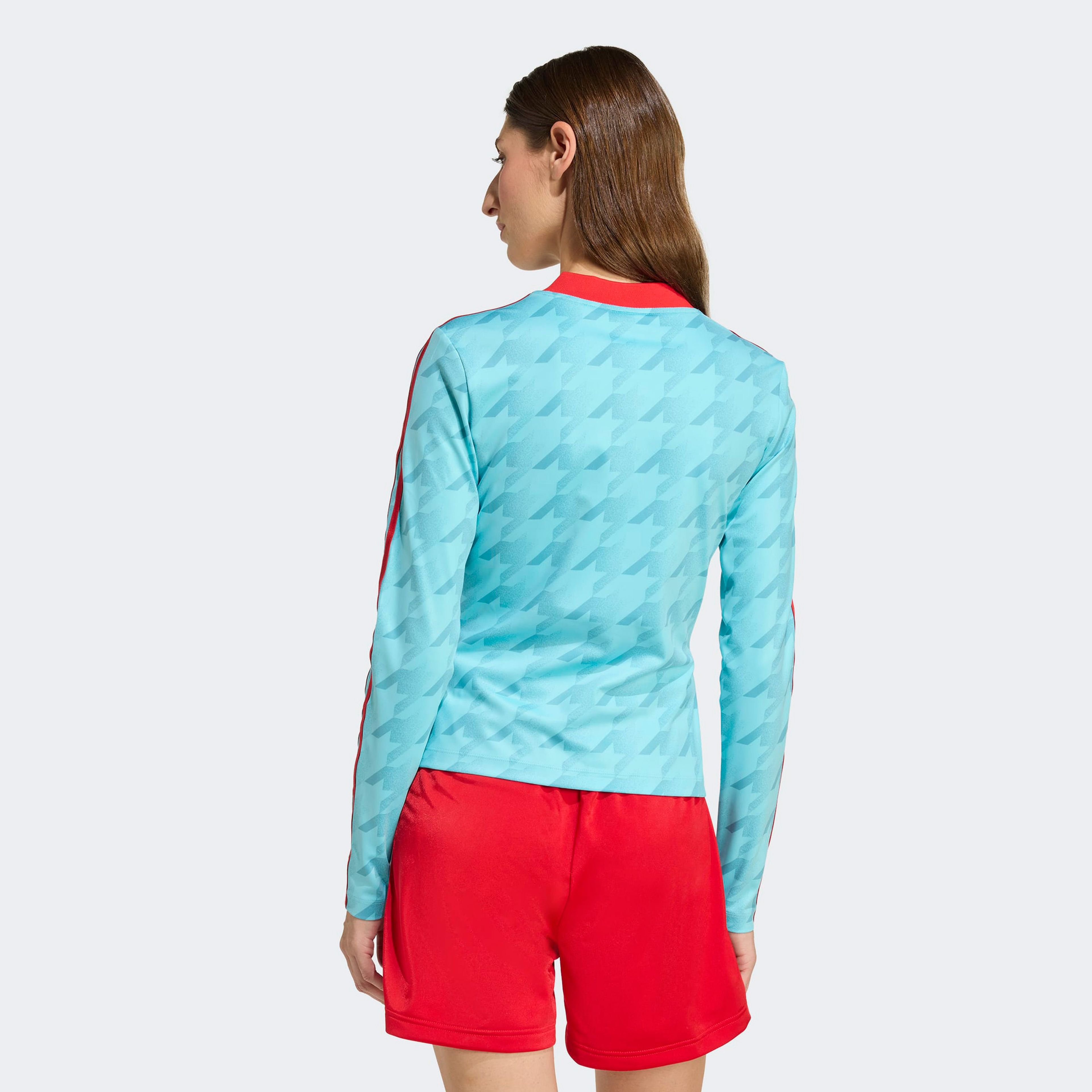 adidas Footie All Over Print Kadın Mavi T-Shirt