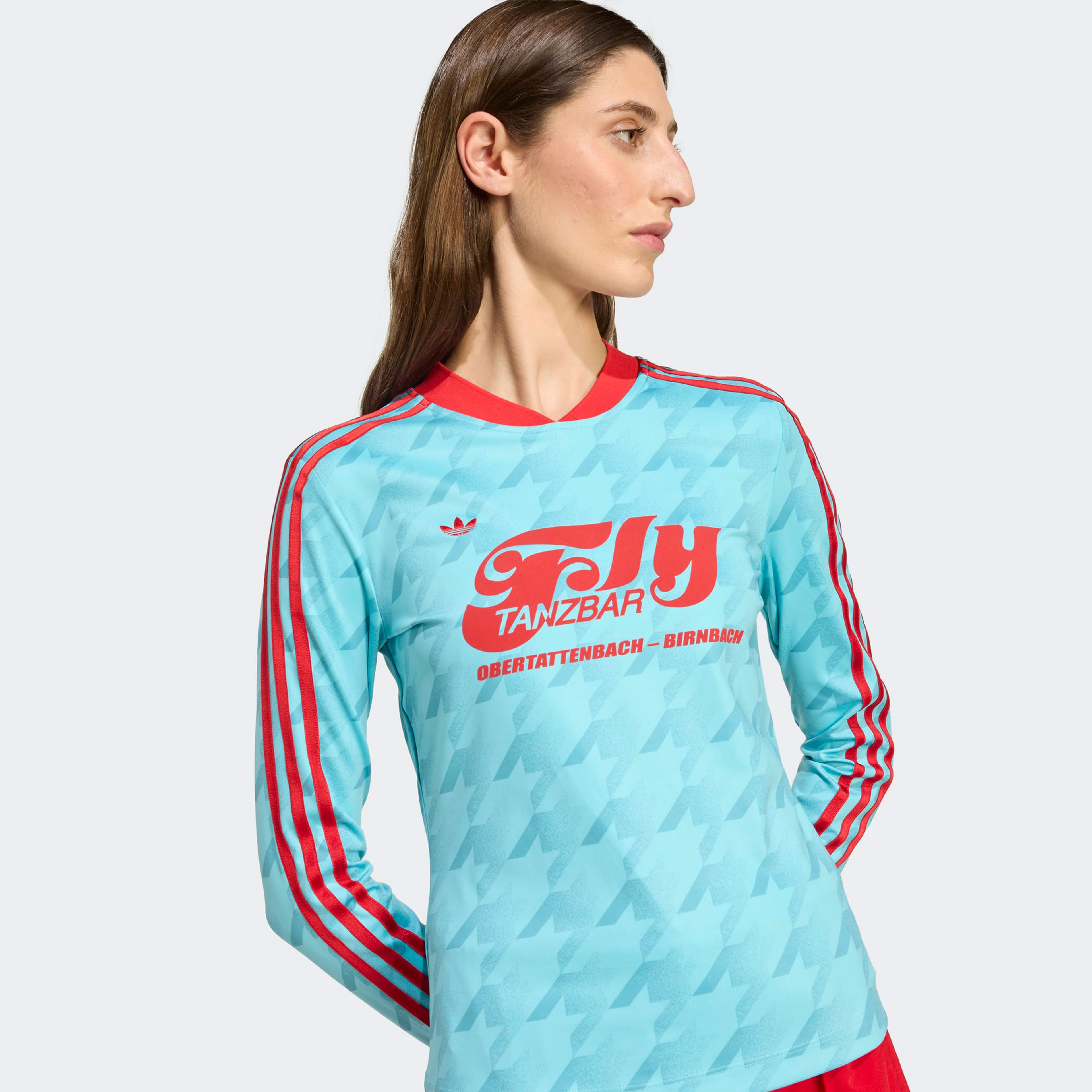 adidas Footie All Over Print Kadın Mavi T-Shirt