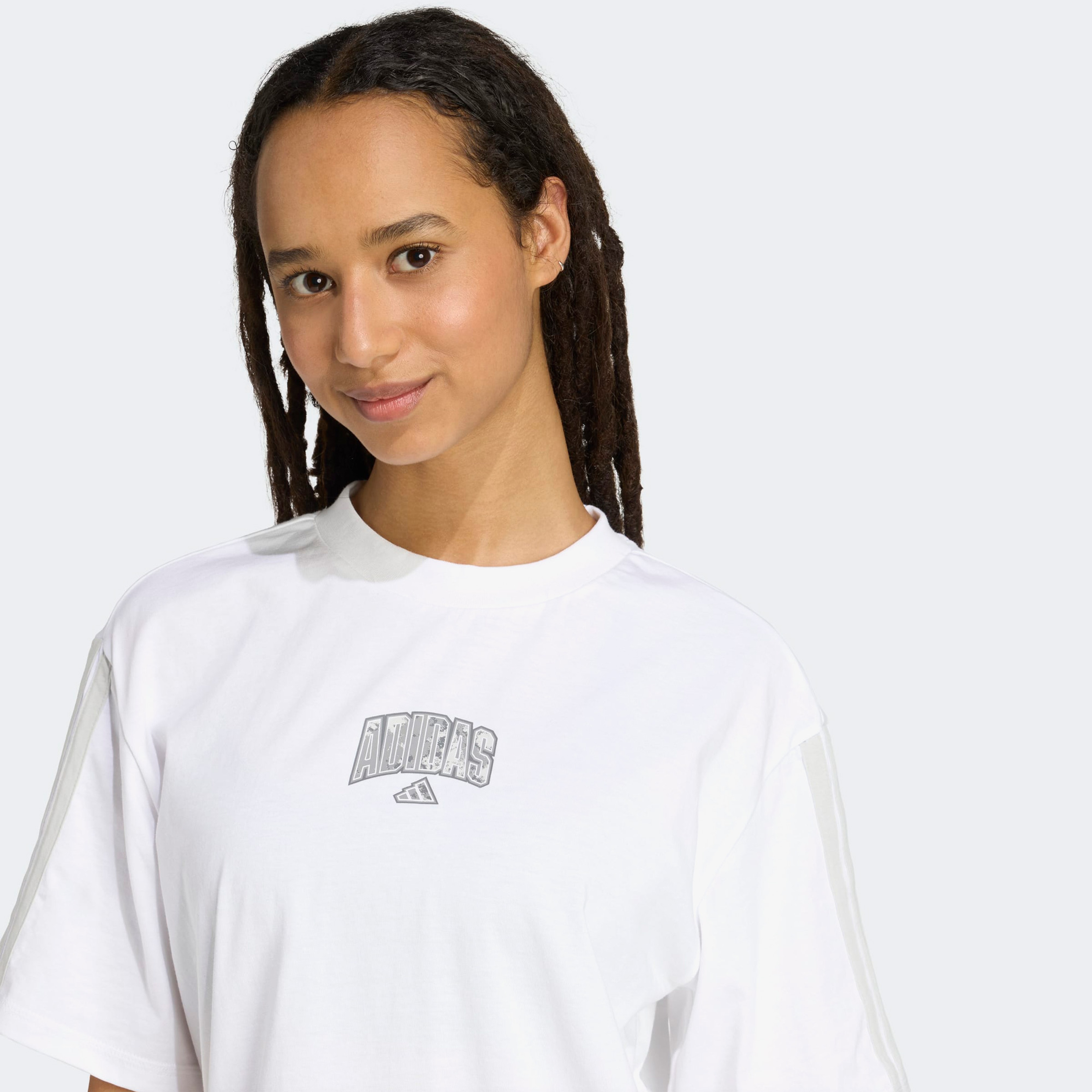 adidas Camo Kadın Beyaz T-Shirt