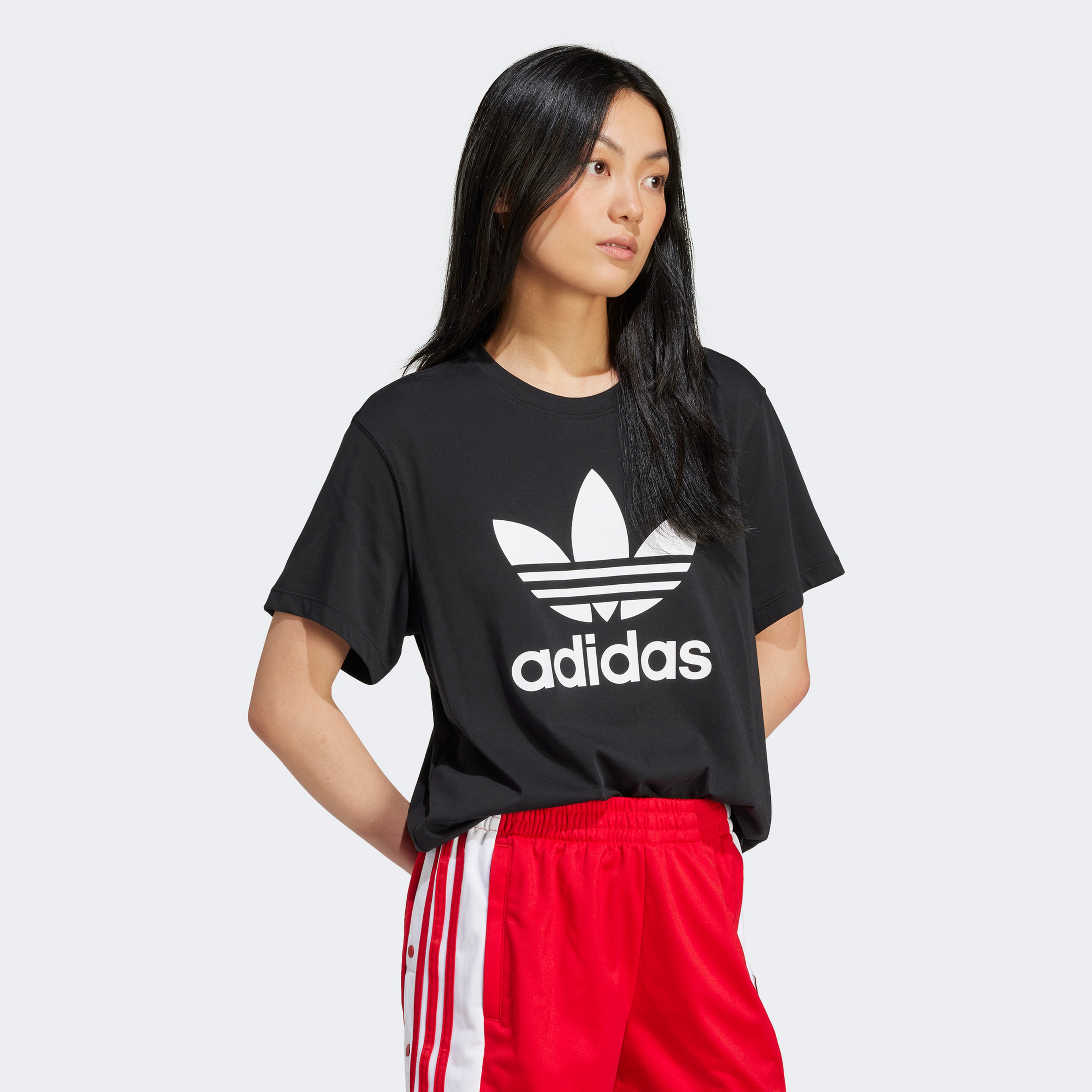 adidas Adicolor Trefoil Kadın Siyah T-Shirt