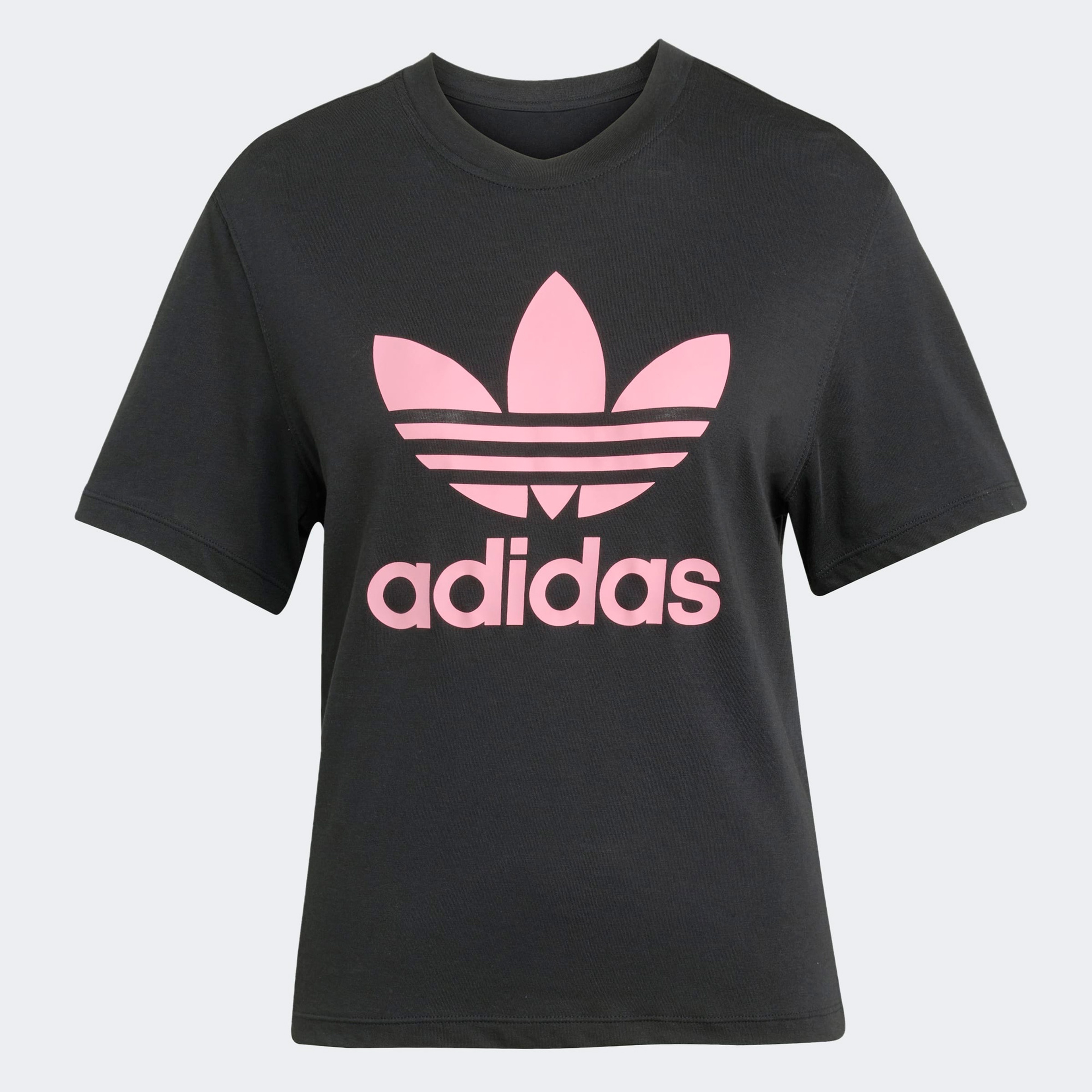 adidas Trefoil Boxy Kadın Siyah T-Shirt