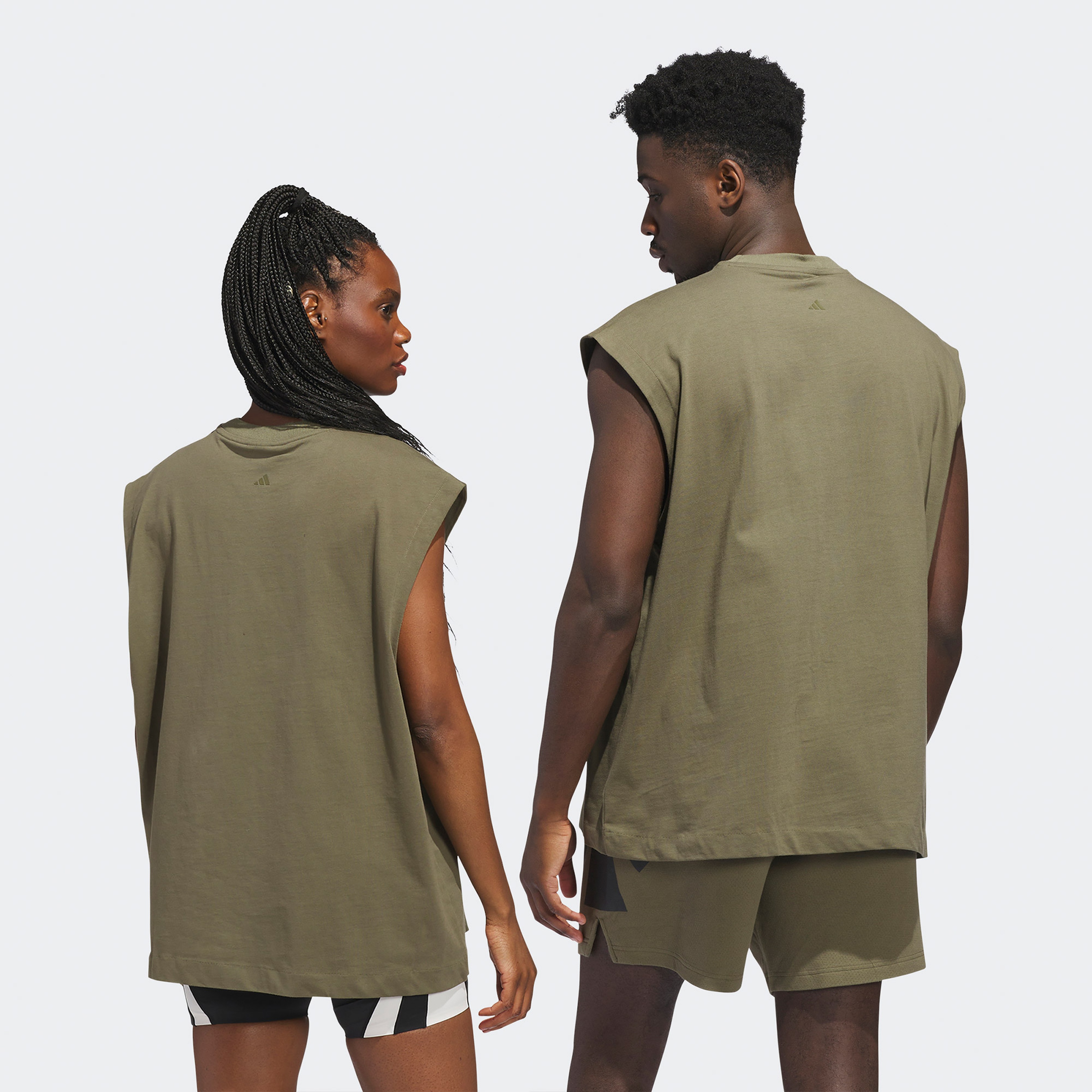 adidas Basketball Unisex Yeşil Kolsuz T-Shirt